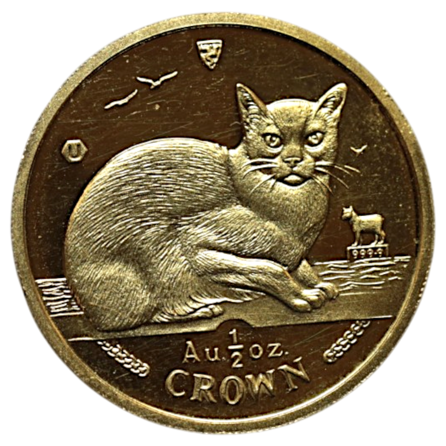 マン島 1/2クラウン金貨 1996年 ポブジョイ鋳 バーミーズ