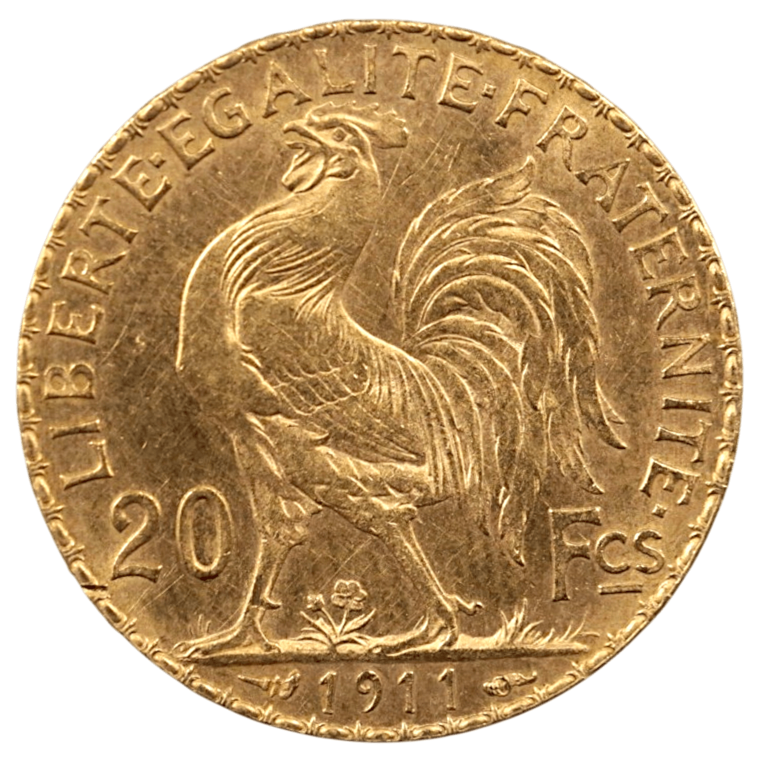 フランス 20フラン金貨 1911年 パリ鋳 マリアンヌ ルースター - NJ BUYER'S MARKETPLACE