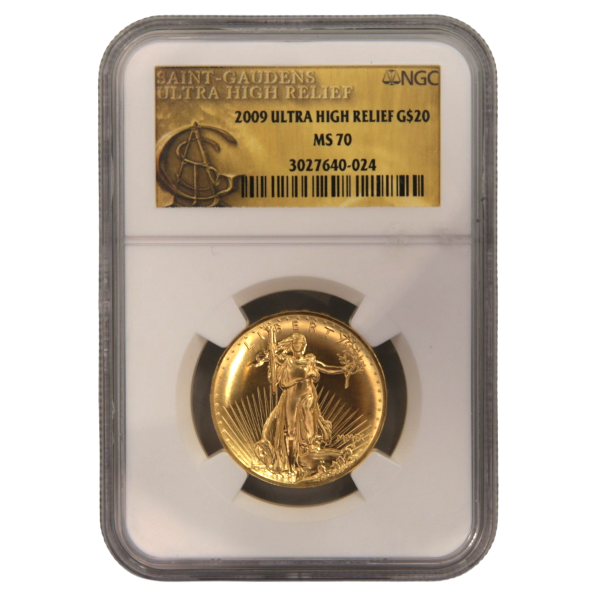 アメリカ 20ドル金貨 2009年 ウルトラハイレリーフ NGC MS70