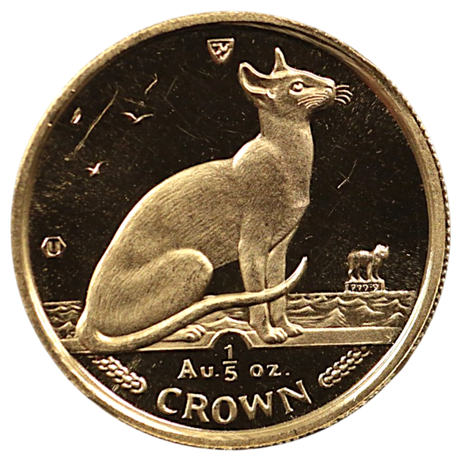 マン島 1/5クラウン金貨 1992年 ポブジョイ鋳 シャム