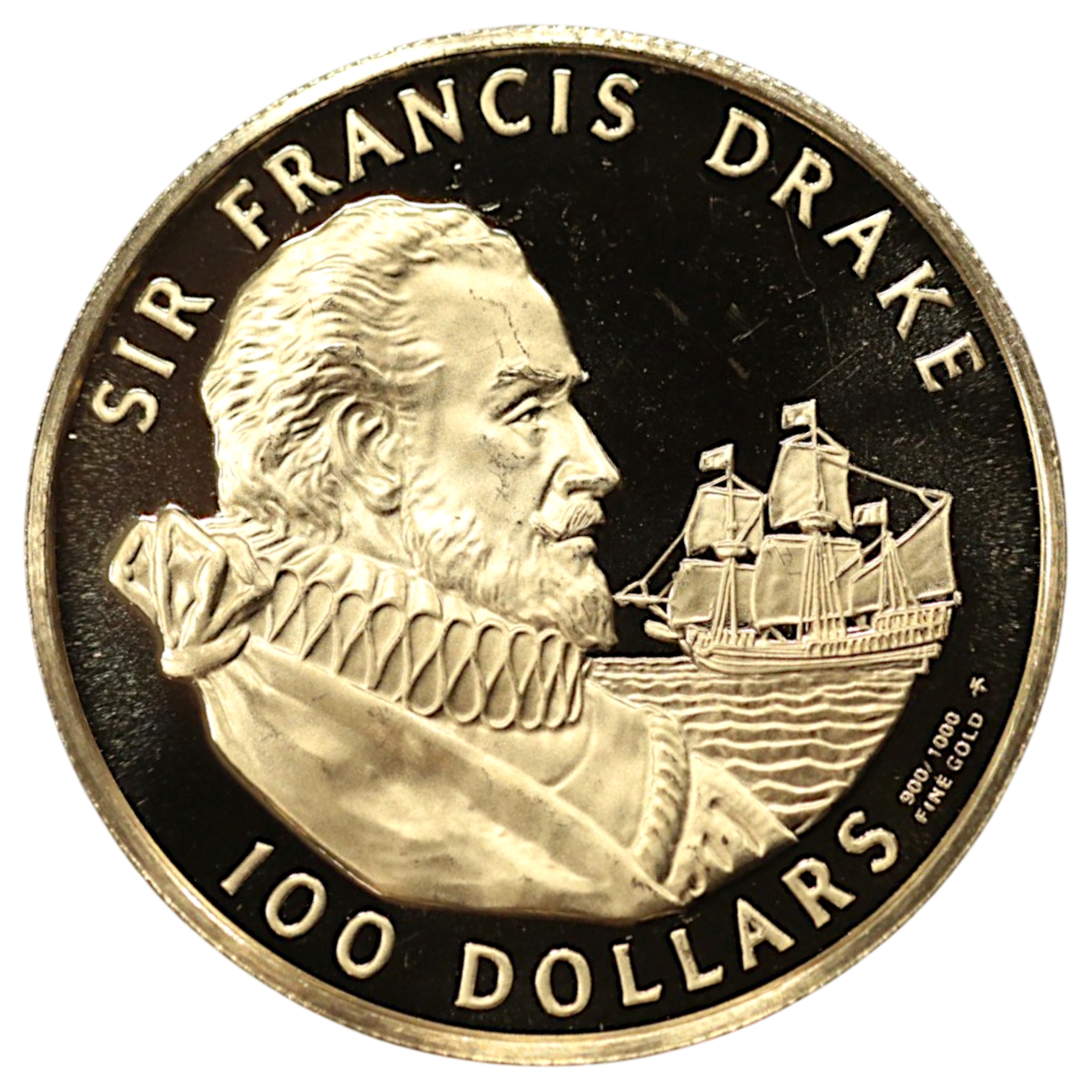 ヴァージン諸島 100ドル金貨 1979年フランシス・ドレイク