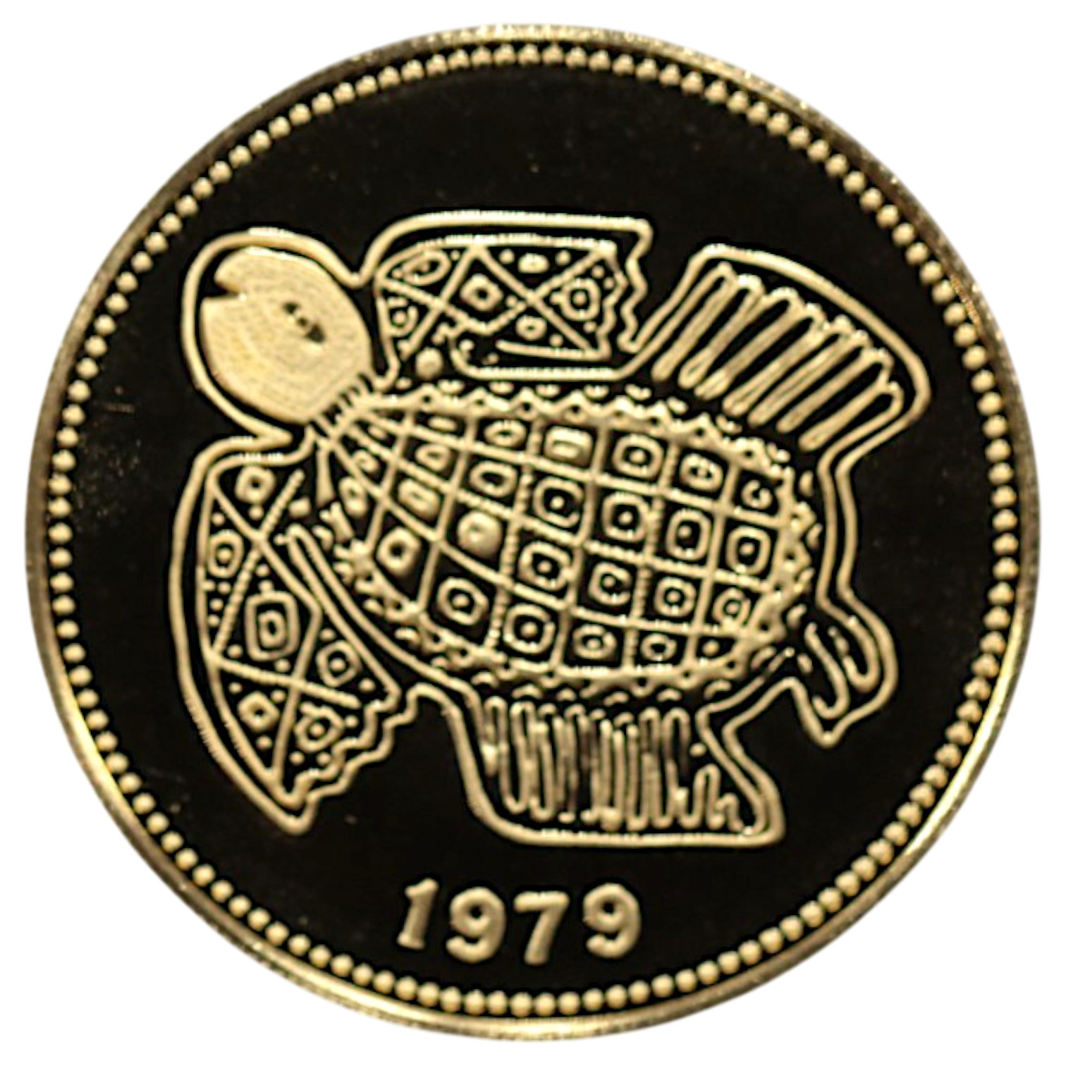 パナマ 100バルボア金貨 1979年 フランクリンミント鋳 ウミガメ
