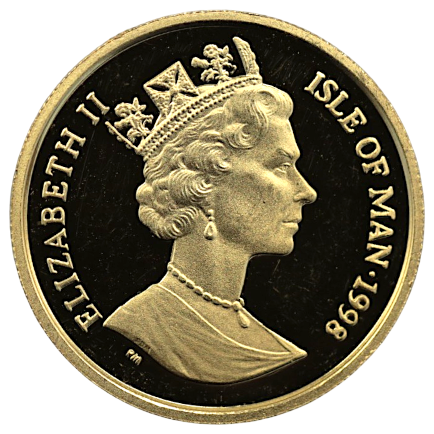 マン島 1/5クラウン金貨 1998年 ポブジョイ鋳 ビルマ エリザベス2世
