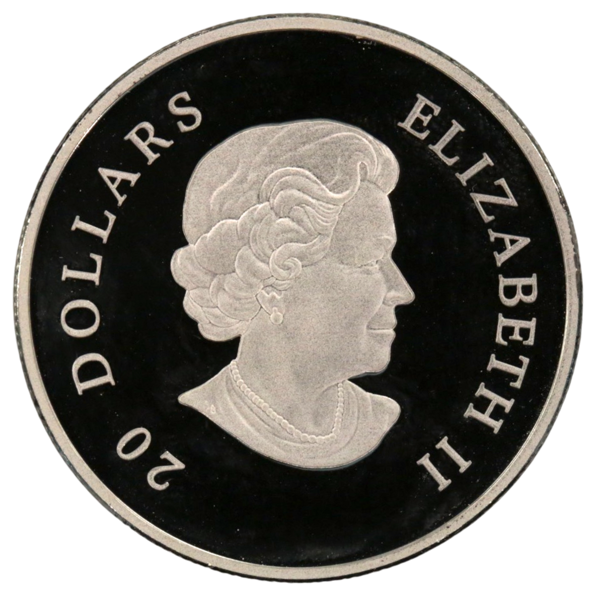 カナダ 20ドル銀貨 2010年 雪結晶 エリザベス2世 77歳記念