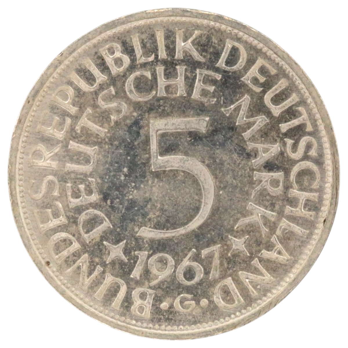ドイツ 5マルク銀貨 1967年 ワイマール鷲