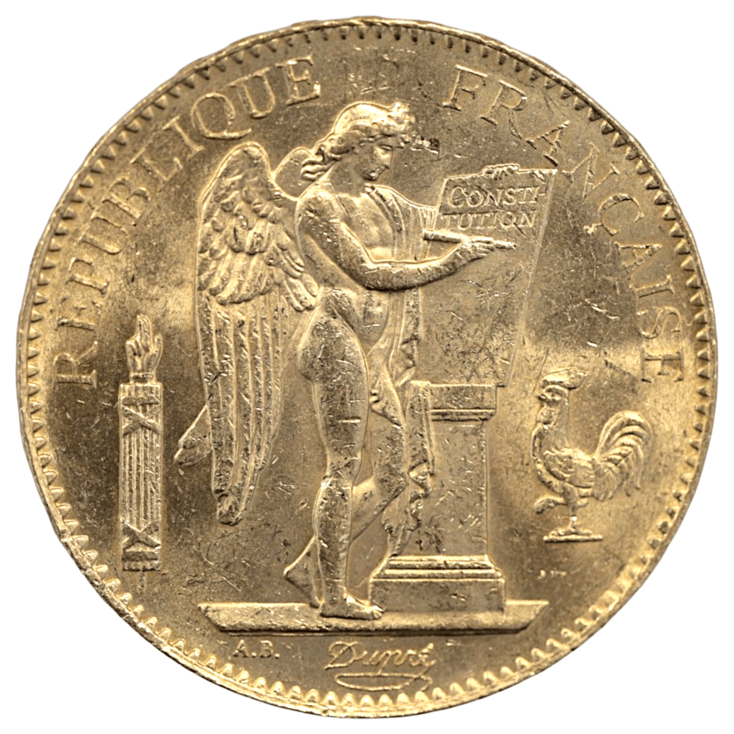フランス 100フラン金貨 1866年 パリ鋳 法の天使 雄鶏 ファスケス - NJ BUYER'S MARKETPLACE