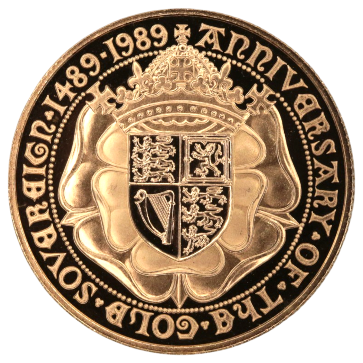 イギリス 2ポンド金貨 1989年 ソヴリン金貨発行500周年