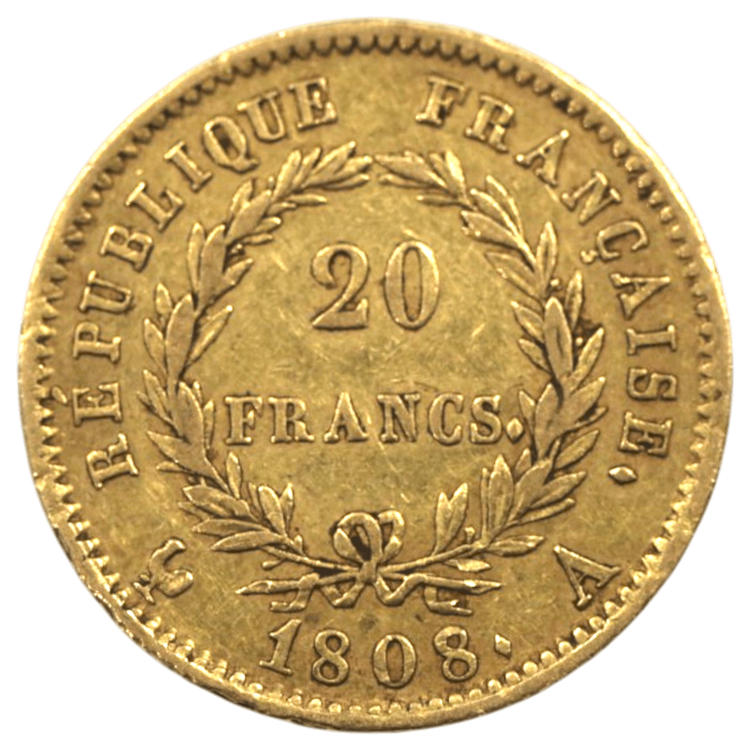 【大特価】フランス 20フラン金貨 1808年 パリ鋳 ナポレオン1世 有冠 - NJ BUYER'S MARKETPLACE