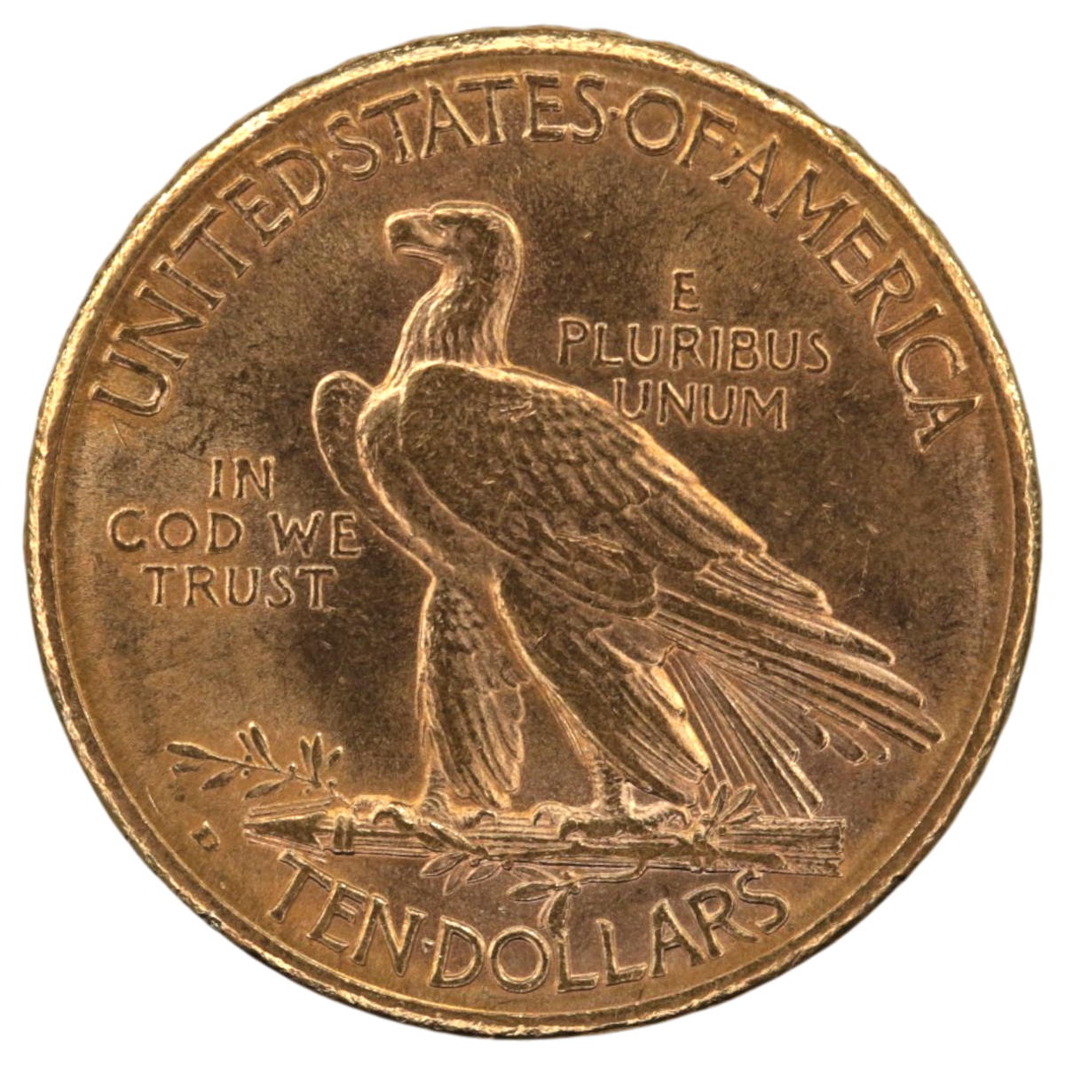 アメリカ 10ドル金貨 1910年 デンバー鋳 インディアン