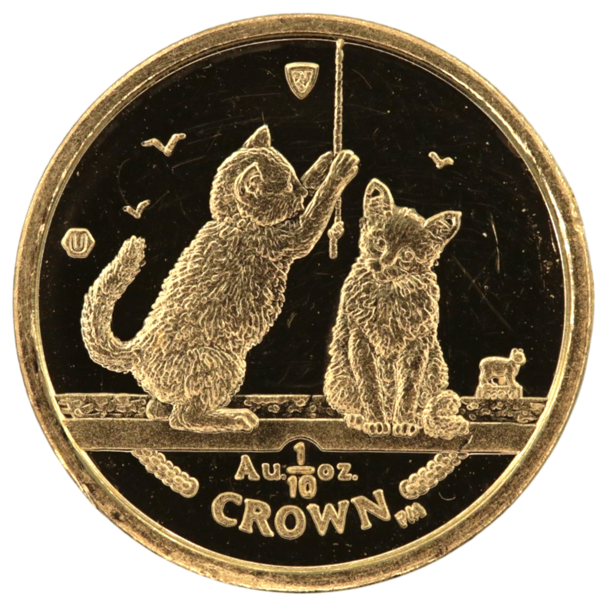 マン島 1/10クラウン金貨 2001年 ソマリ