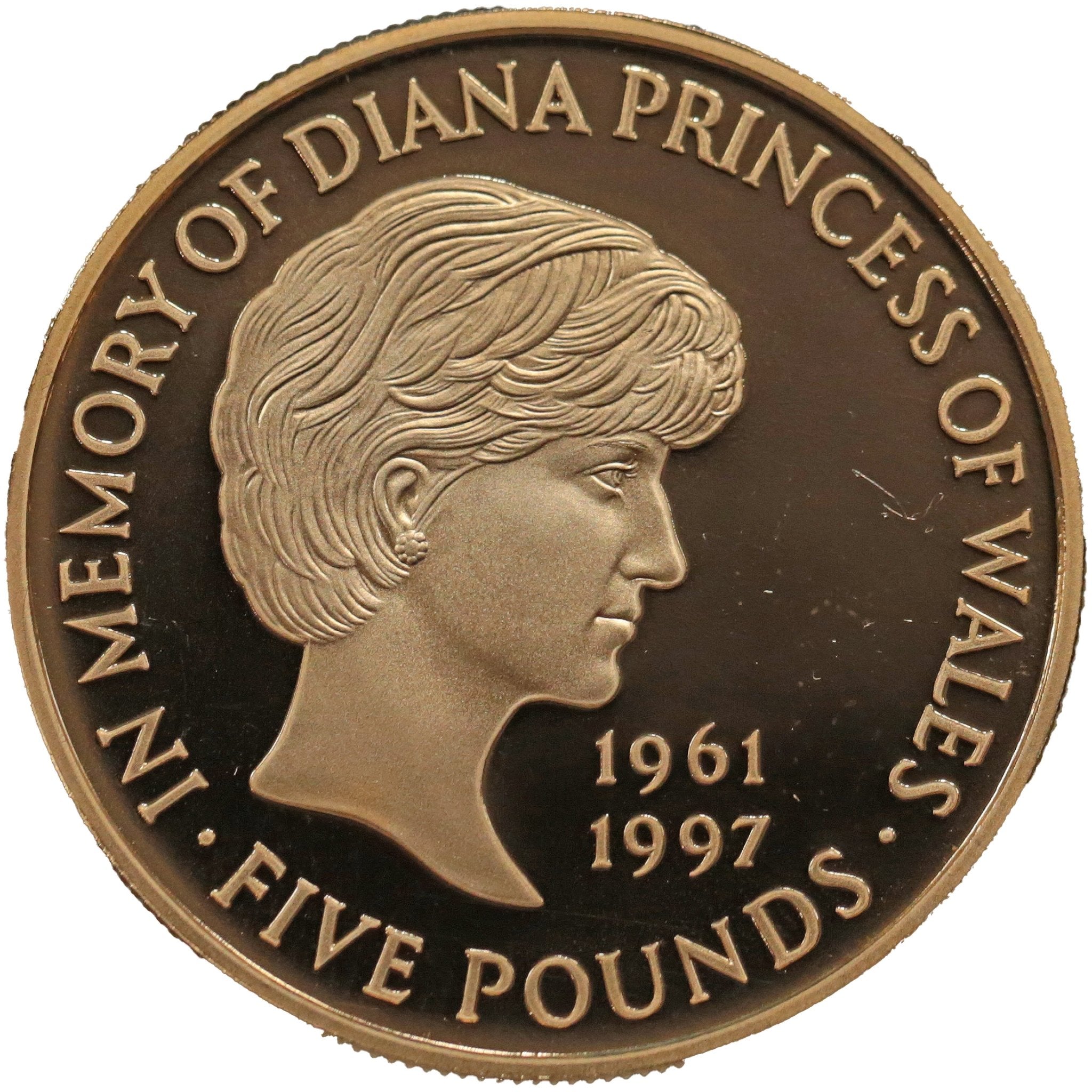 イギリス 5ポンド金貨 1999年 ロンドン鋳 ダイアナ追悼 元箱・保証付 完品 Serial No.5236 - NJ BUYER'S MARKETPLACE