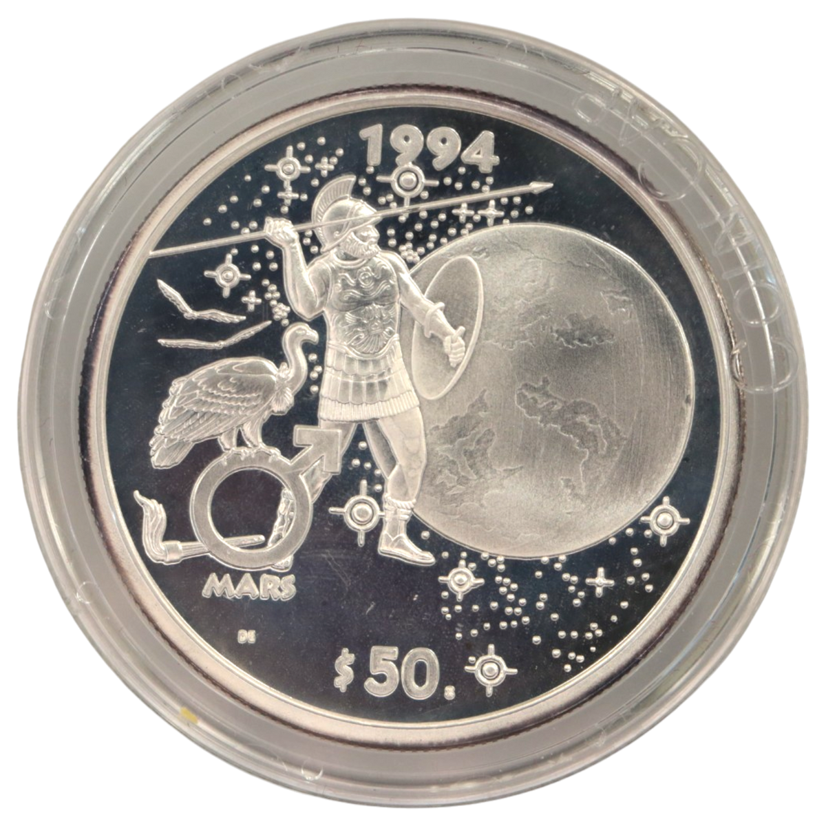 マーシャル諸島 50ドル銀貨 1994年 火星 マーズ