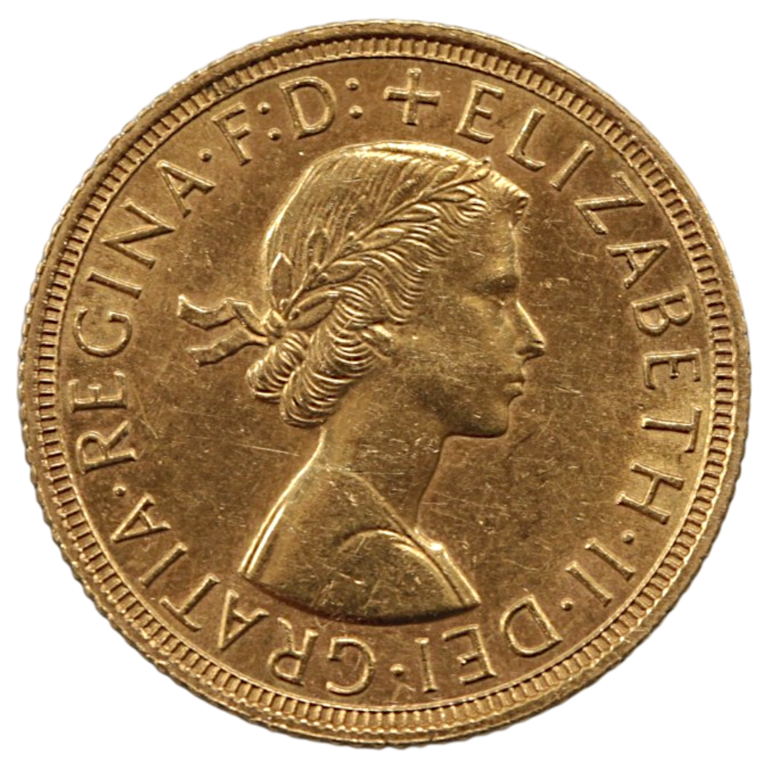 イギリス ソヴリン金貨 1958年 ロンドン鋳 エリザベス2世 聖ジョージの竜退治
