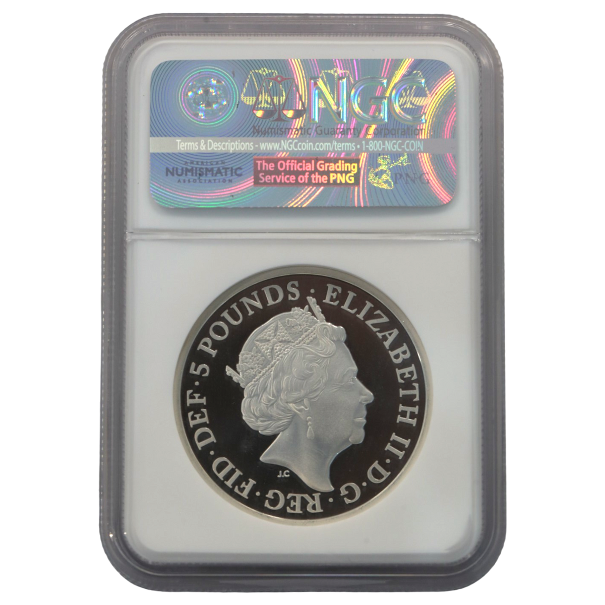 イギリス 5ポンド銀貨 2017年 ウィンザー家100周年 NGC PF70UC