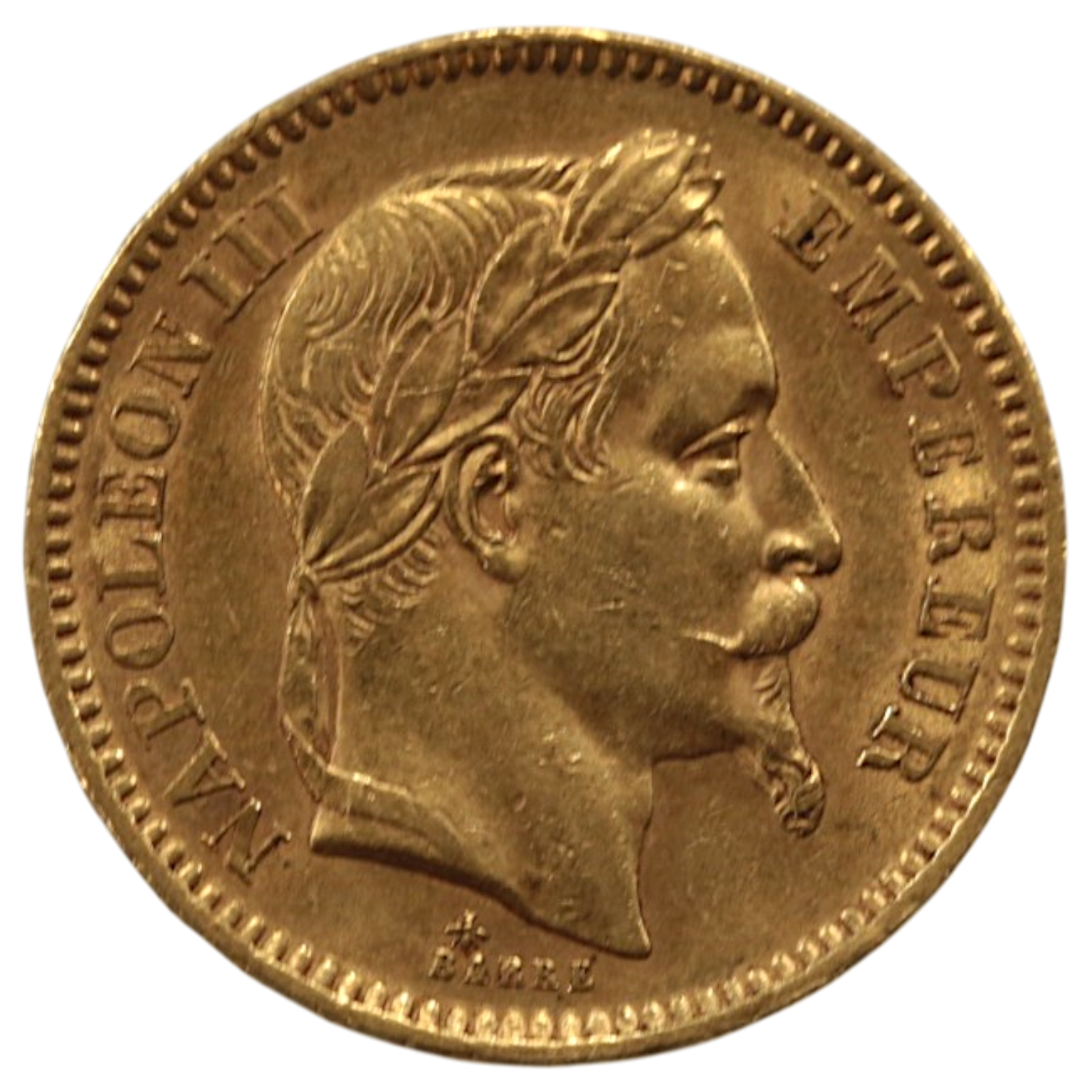 フランス 20フラン金貨 1865年 パリ鋳 ナポレオン3世 有冠