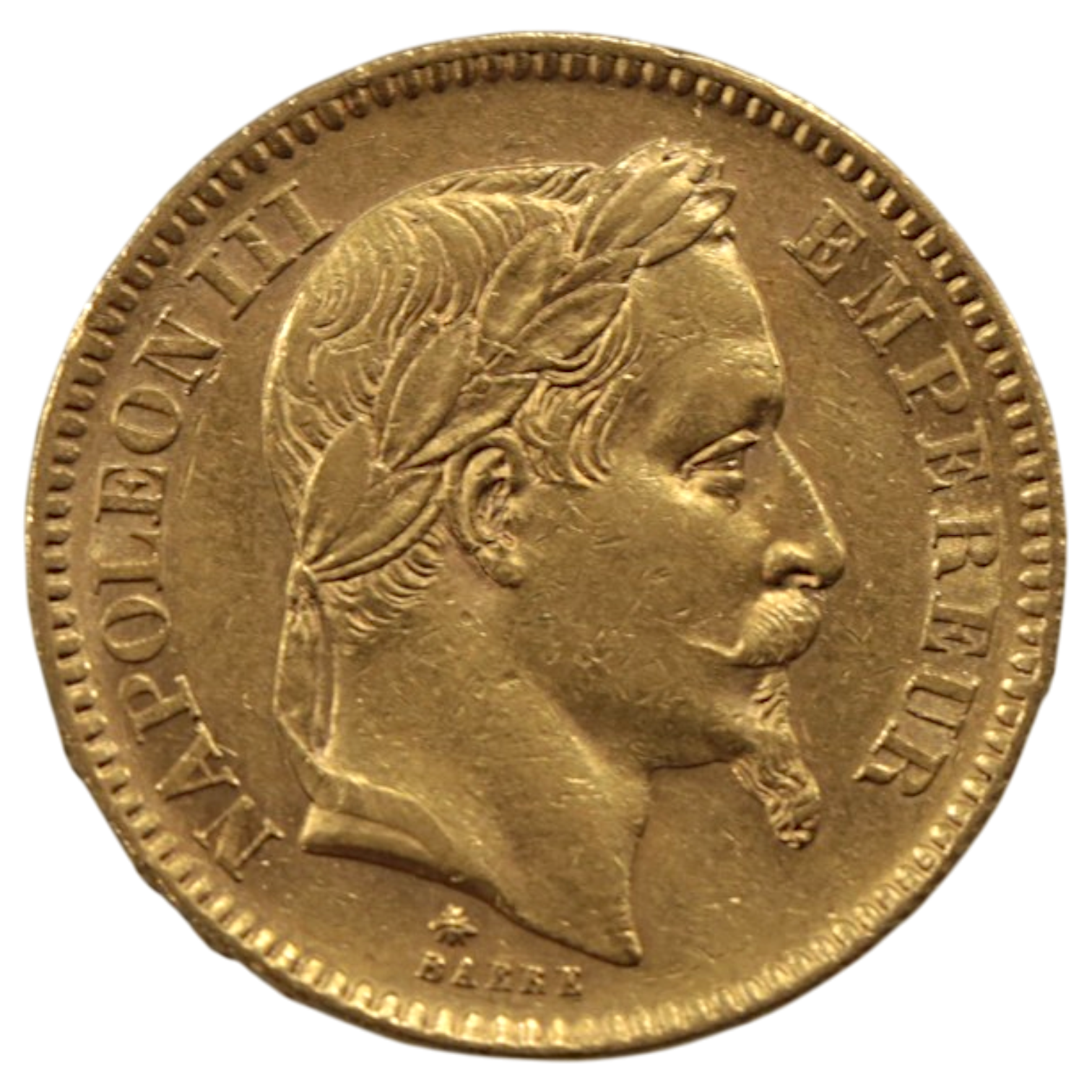 フランス 20フラン金貨 1866年 パリ鋳 ナポレオン3世 有冠