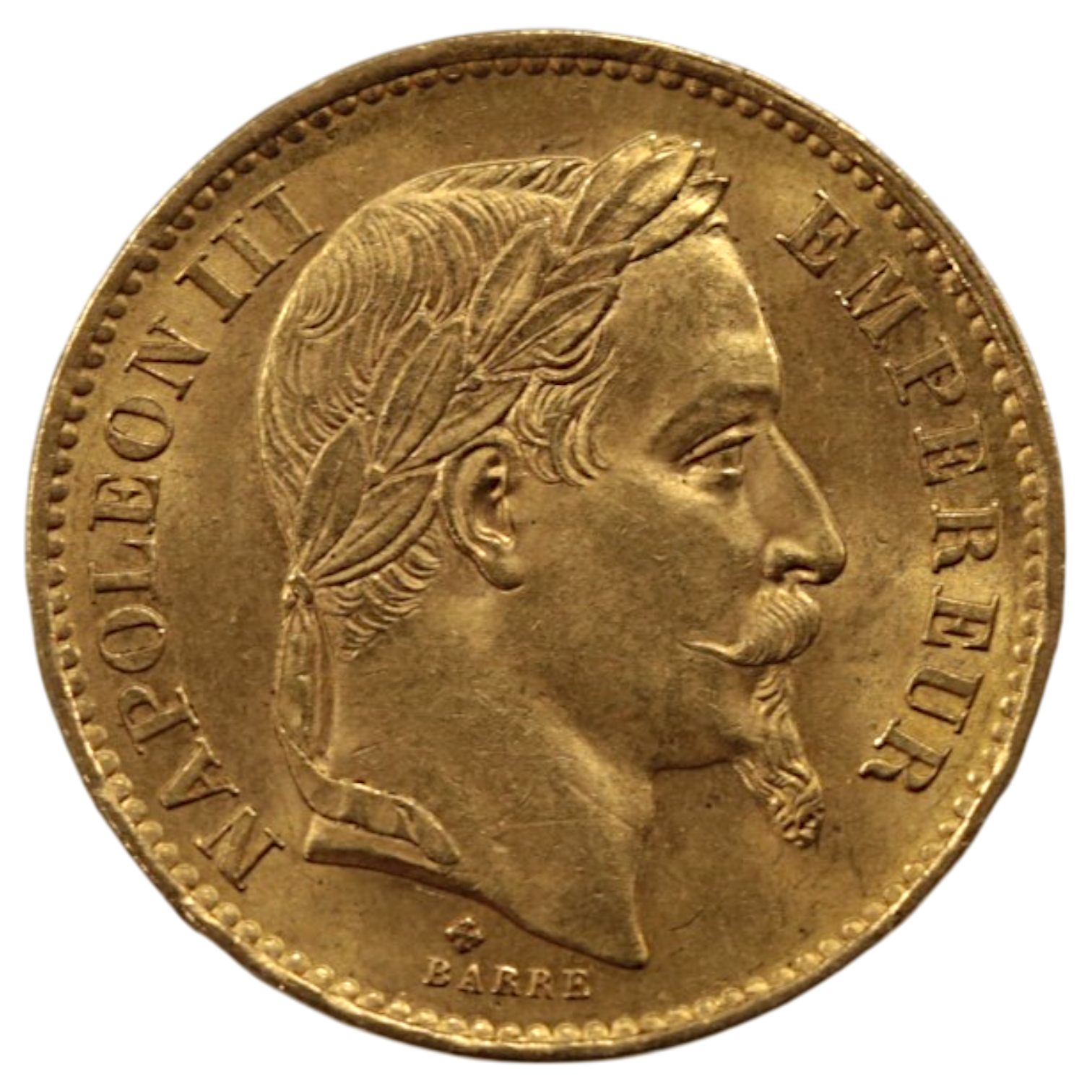 フランス 20フラン金貨 1869年 ストラスブール鋳 ナポレオン3世 有冠
