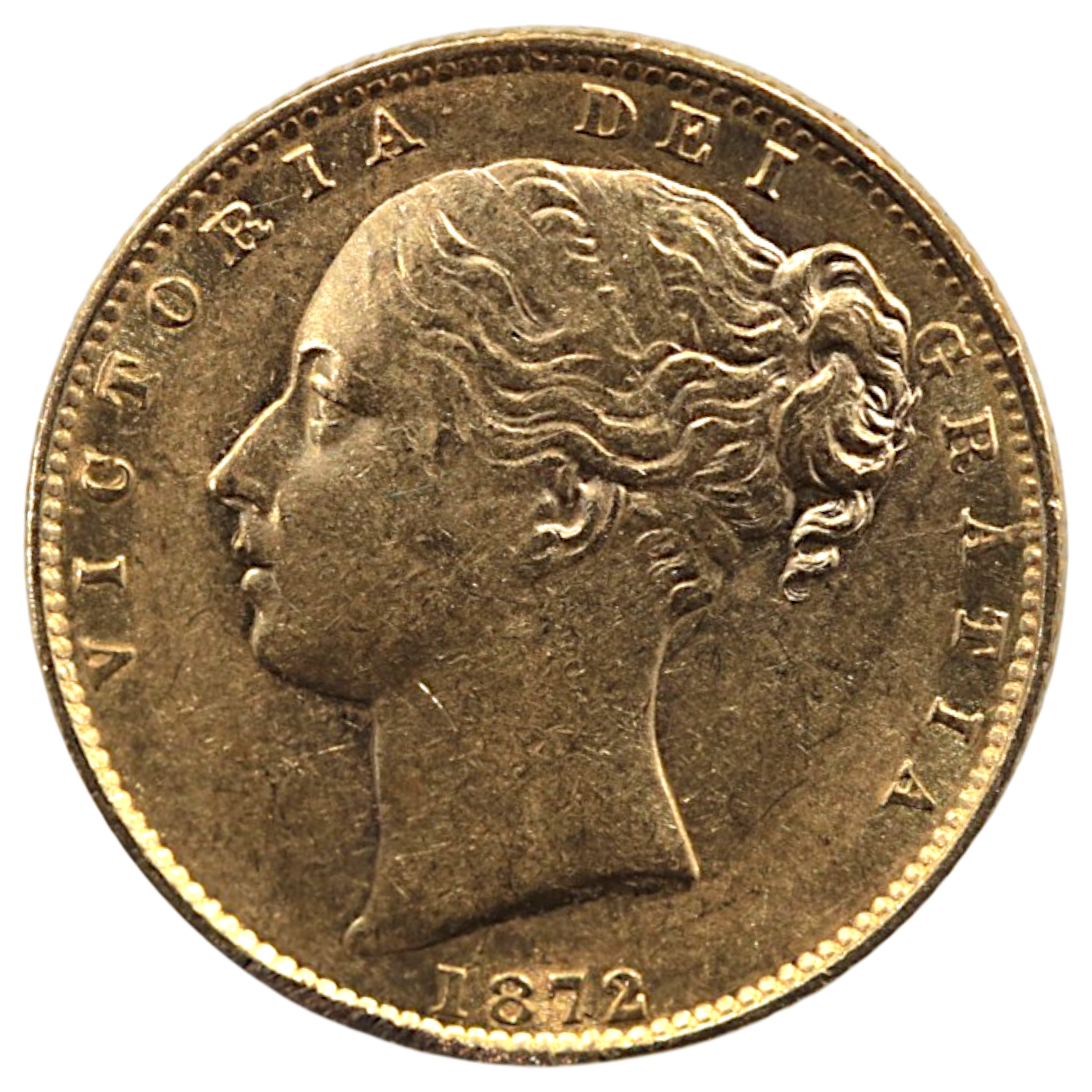 【大特価】イギリス ソヴリン金貨 1872年 ロンドン鋳 Die No.19 ヴィクトリア ヤングヘッド 試金あり