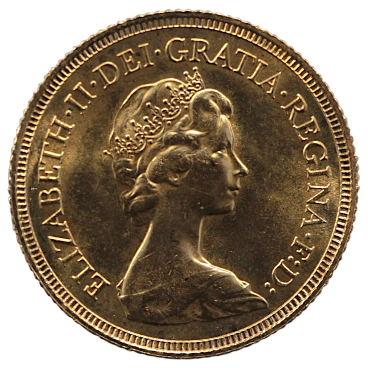 イギリス ソブリン金貨 1981年 エリザベス2世 第2肖像 聖ジョージの竜退治