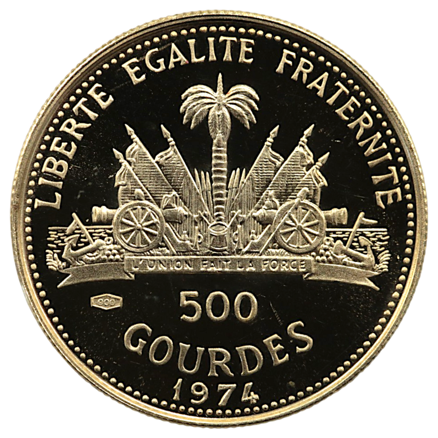 ハイチ 500グールド金貨 1976年 聖火式 モントリオール・インスブルック五輪記念