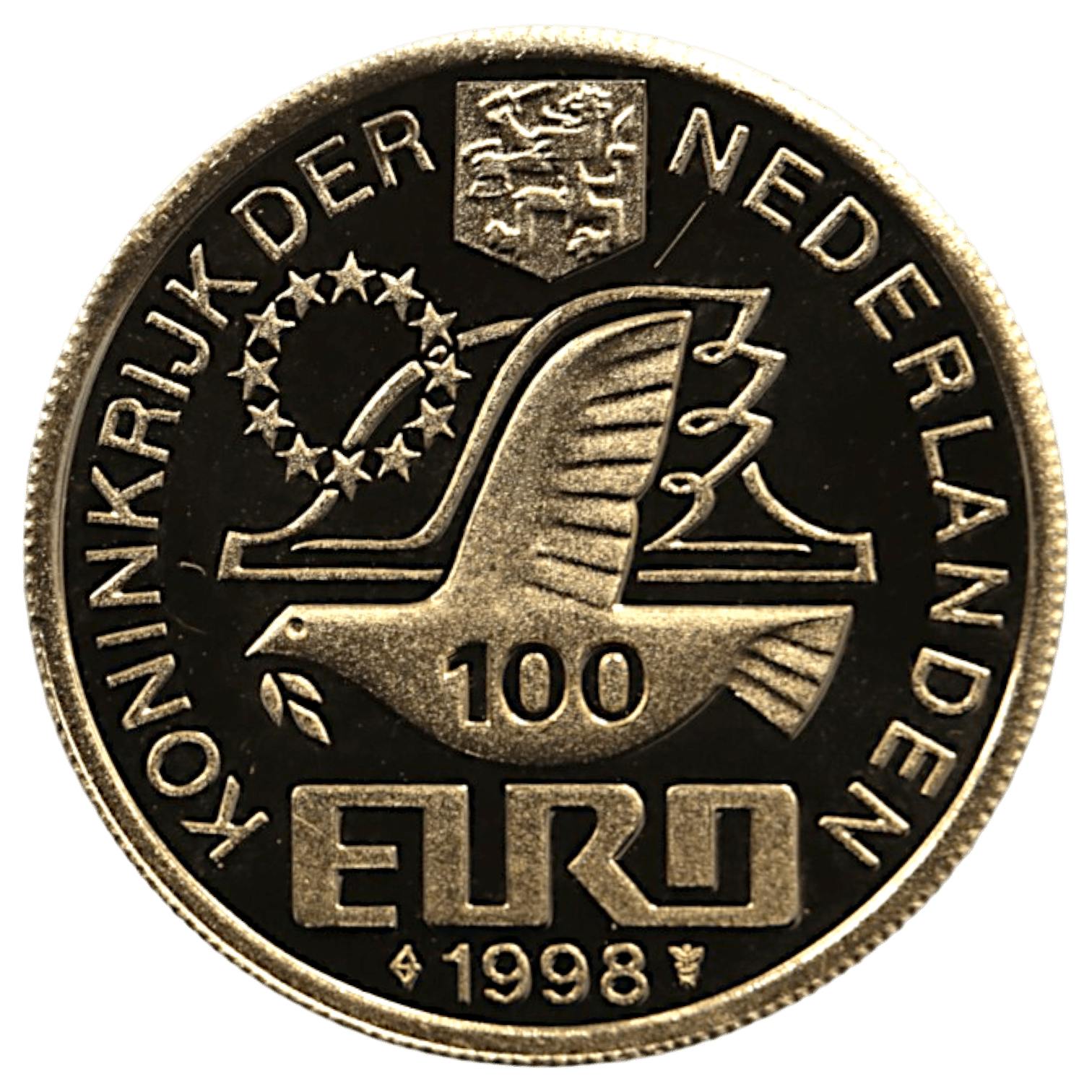 オランダ 100ユーロ金貨 1998年 ユトレヒト鋳 鳩 マウリッツ・エッシャー誕生100周年記念 - NJ BUYER'S MARKETPLACE