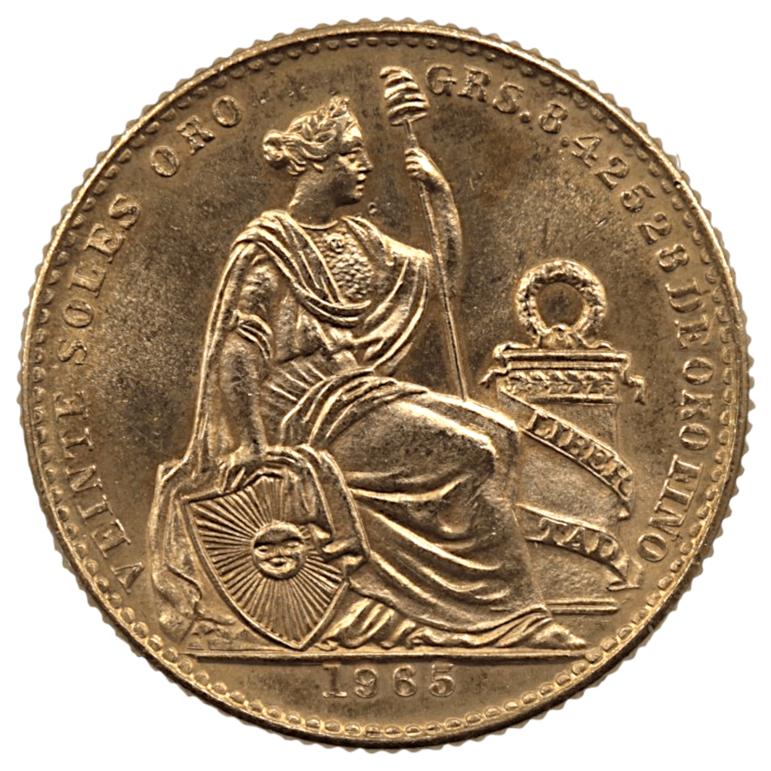 ペルー 20ペソ金貨 1965年 リマ鋳 リバティ - NJ BUYER'S MARKETPLACE