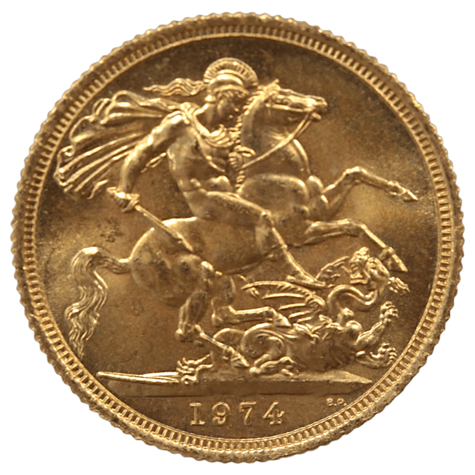 イギリス ソヴリン金貨 1974年 エリザベス2世 聖ジョージの竜退治 - NJ BUYER'S MARKETPLACE
