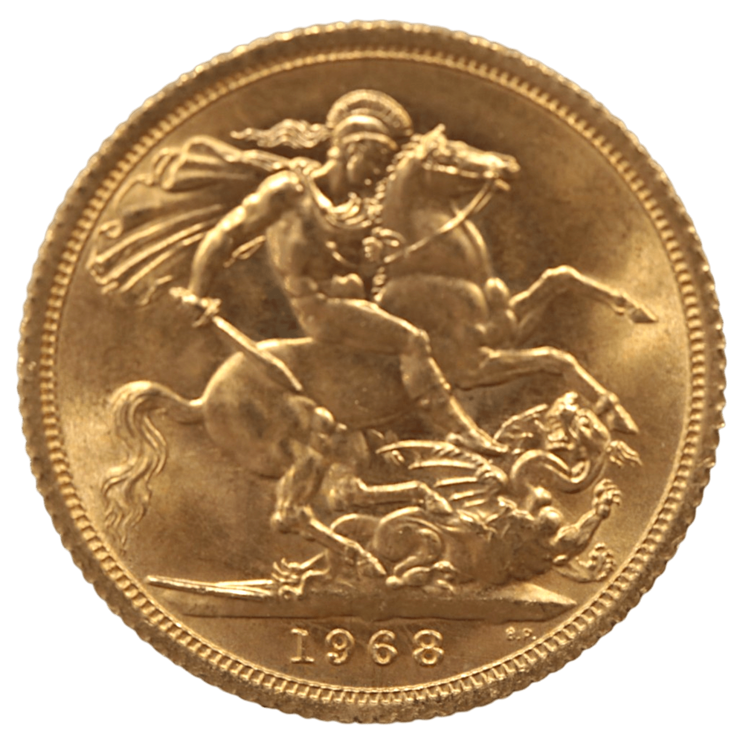 イギリス ソヴリン金貨 1968年 ロンドン鋳 エリザベス2世 聖ジョージの竜退治 - NJ BUYER'S MARKETPLACE