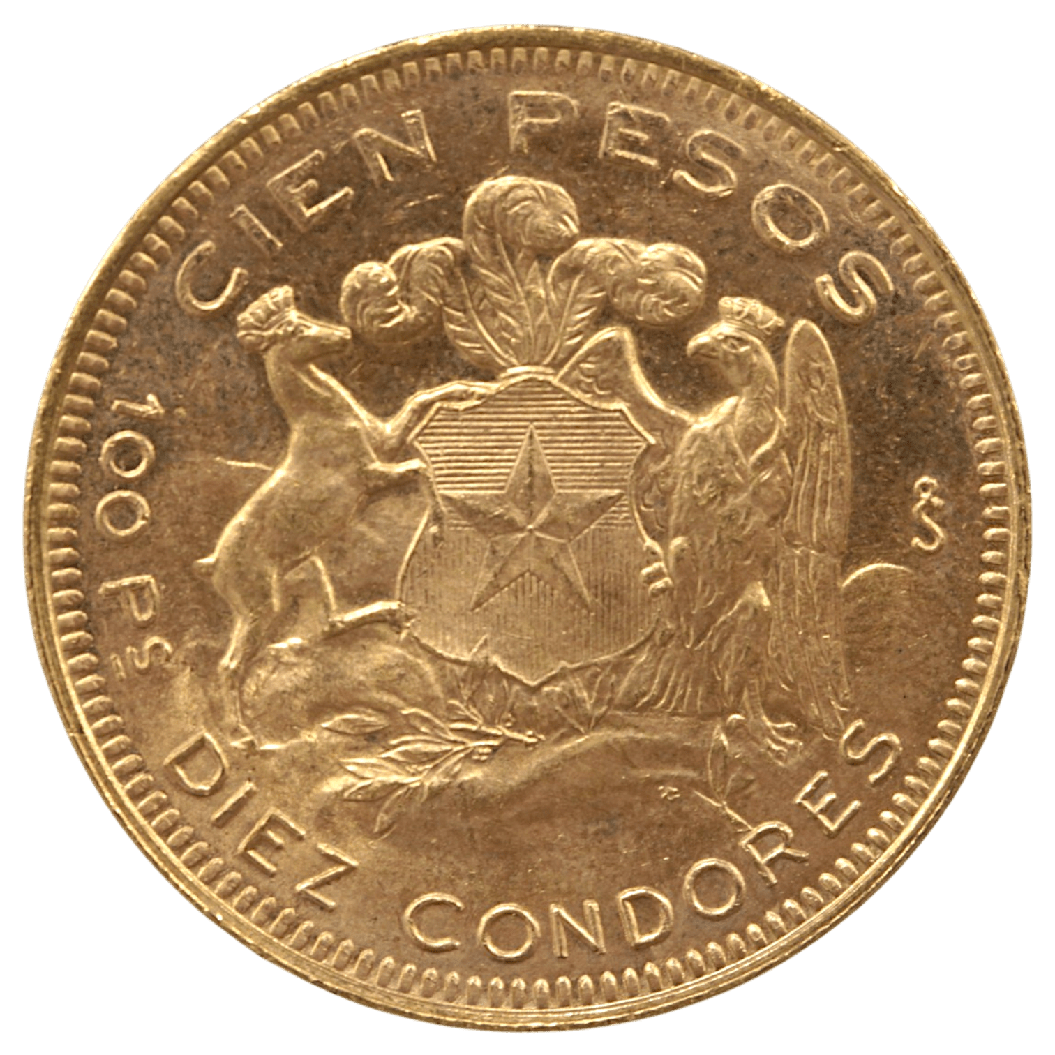 チリ 100ペソ金貨 1947年 サンディアゴ鋳 チリの女性像 - NJ BUYER'S MARKETPLACE