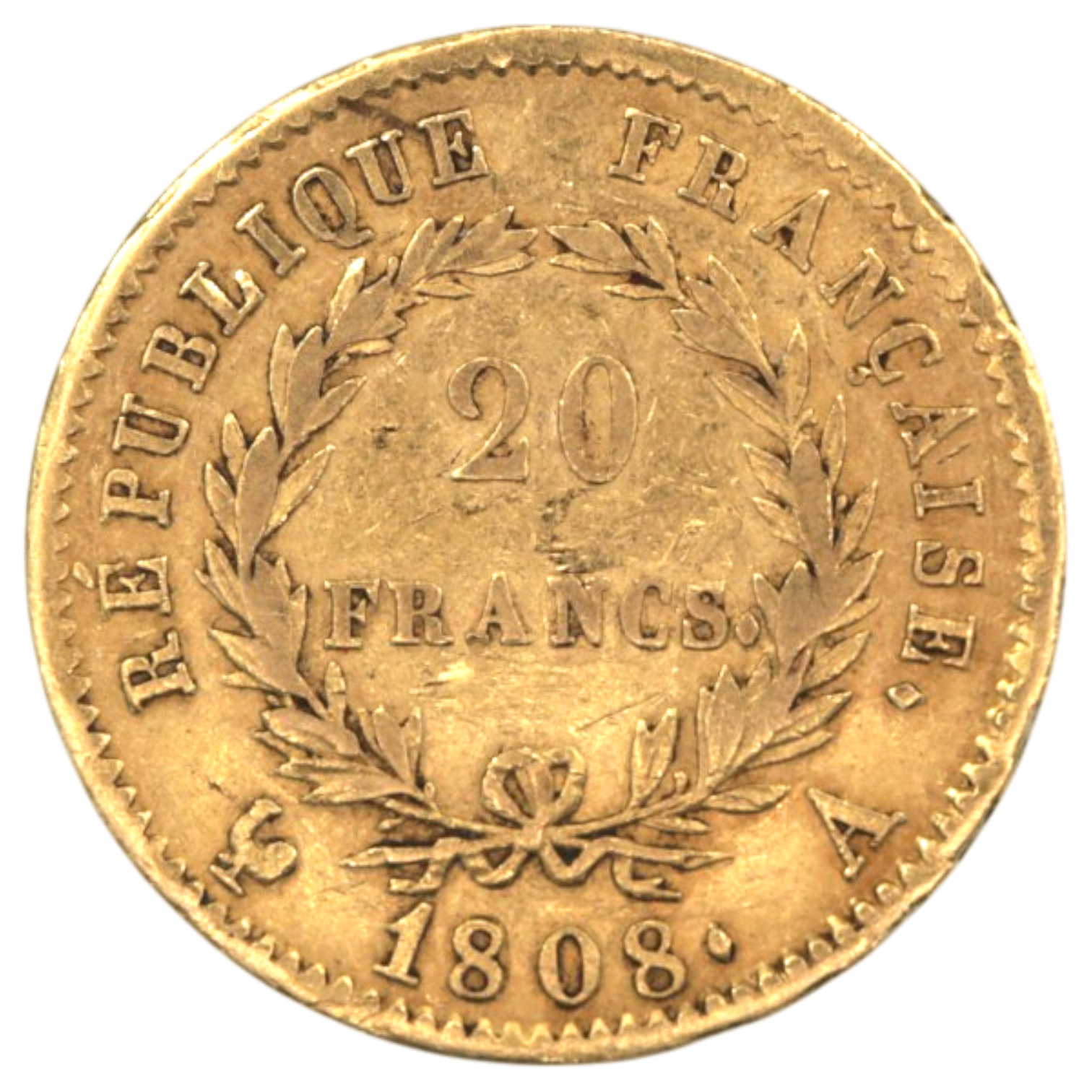 【大特価】フランス 20フラン金貨 1808年 パリ鋳 ナポレオン1世