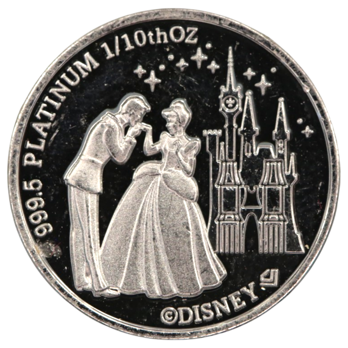 【ジャンク】 ディズニー 1/10ozプラチナ貨 シンデレラ 誕生75周年