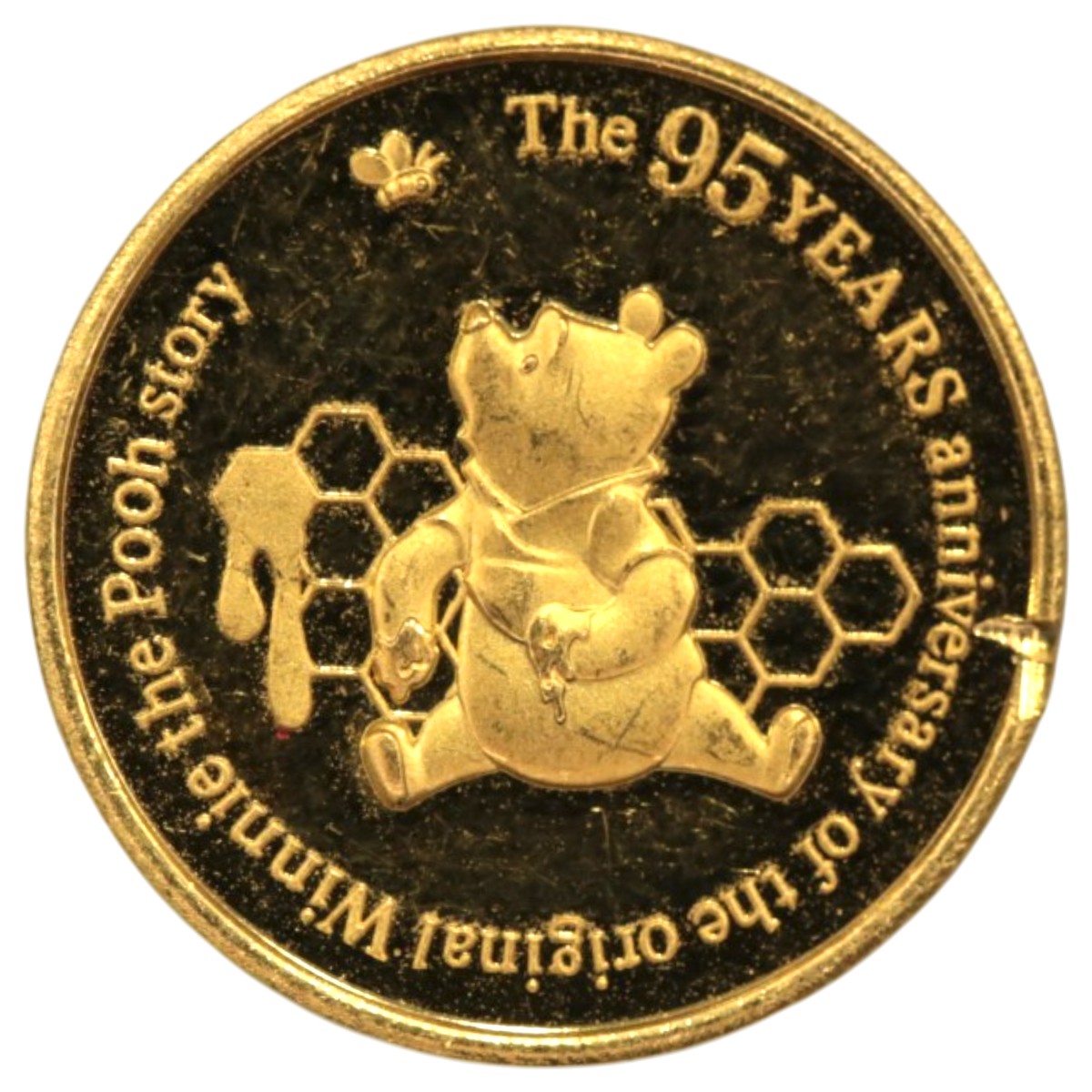 【ジャンク】 ディズニー 1/10oz金メダル くまのプーさん 誕生95周年