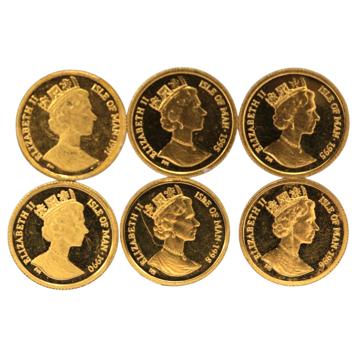 【ジャンク】 マン島 1/25oz金貨 キャット 6枚セット