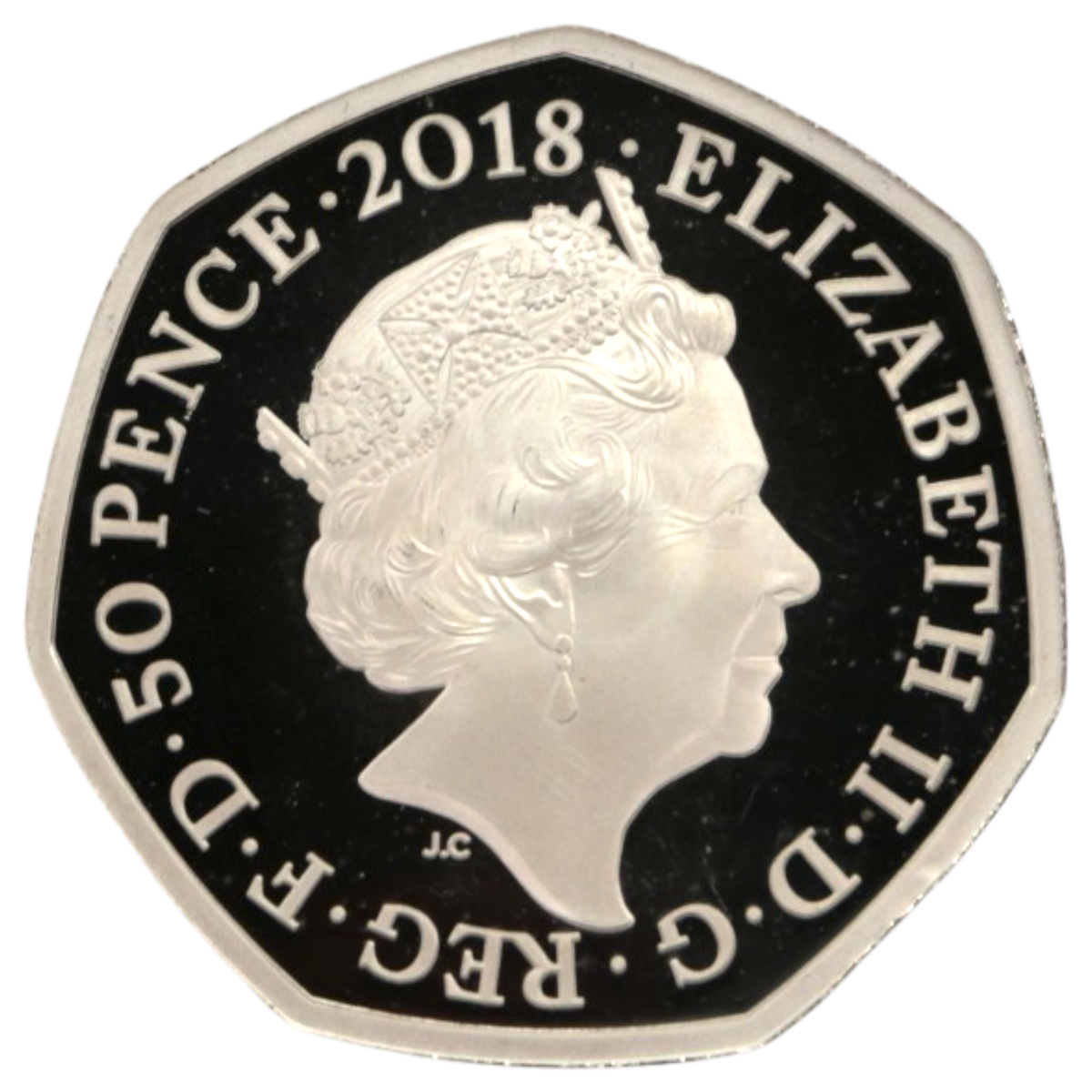 イギリス 50ペンス銀貨 2018年 ピーターラビット