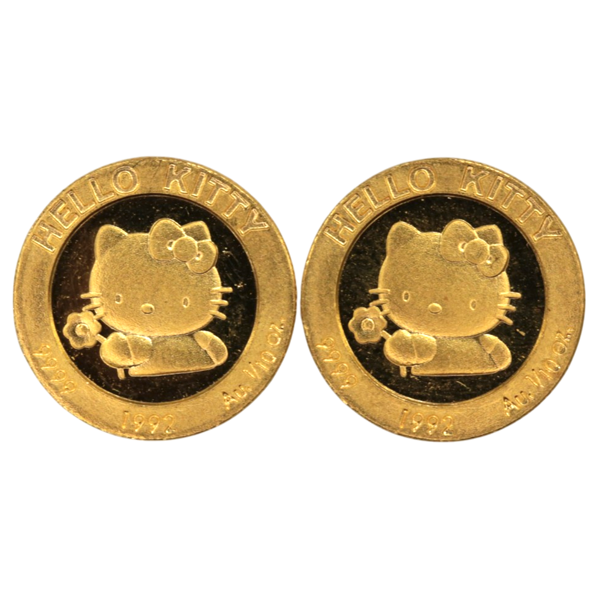 【ジャンク】サンリオ  1/10oz金貨 ハローキティ 2枚セット