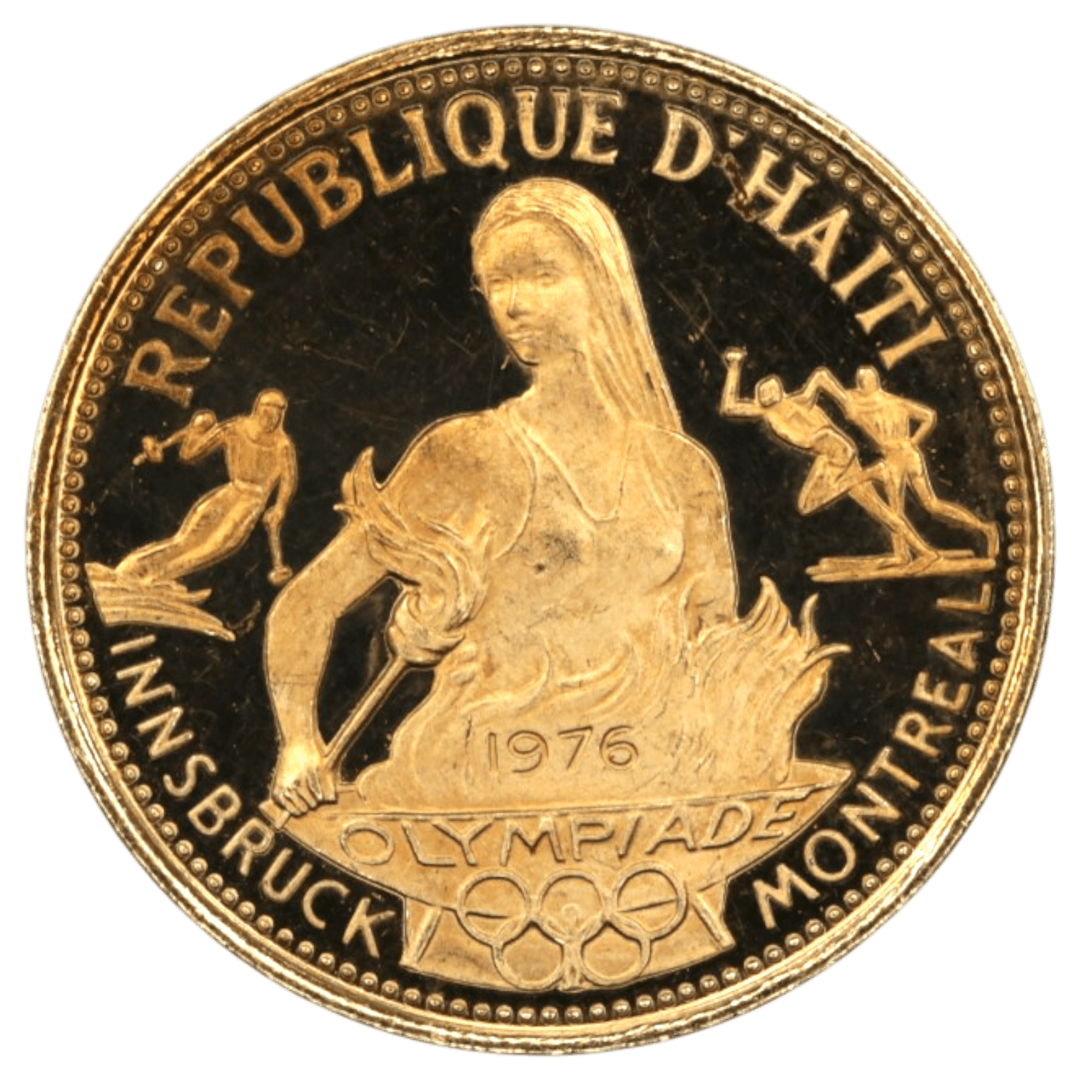 【大特価】ハイチ 500グルード金貨 1974年 モントリオール・インスブルック五輪 - NJ BUYER'S MARKETPLACE