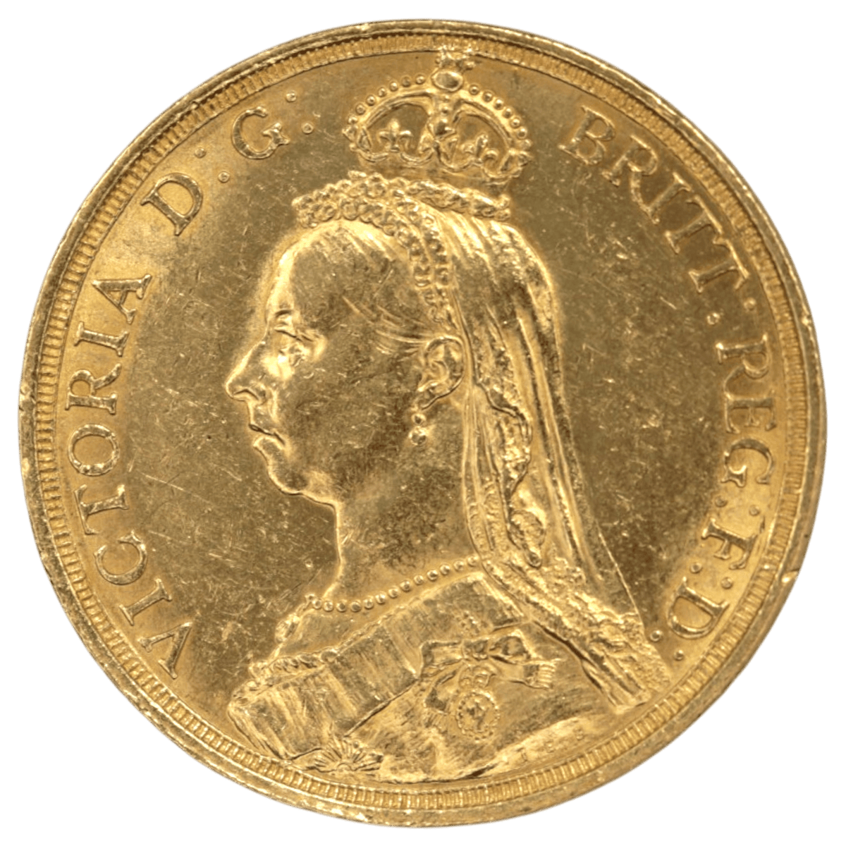 イギリス 2ポンド金貨 1877年 ロンドン鋳 ヴィクトリア - NJ BUYER'S MARKETPLACE