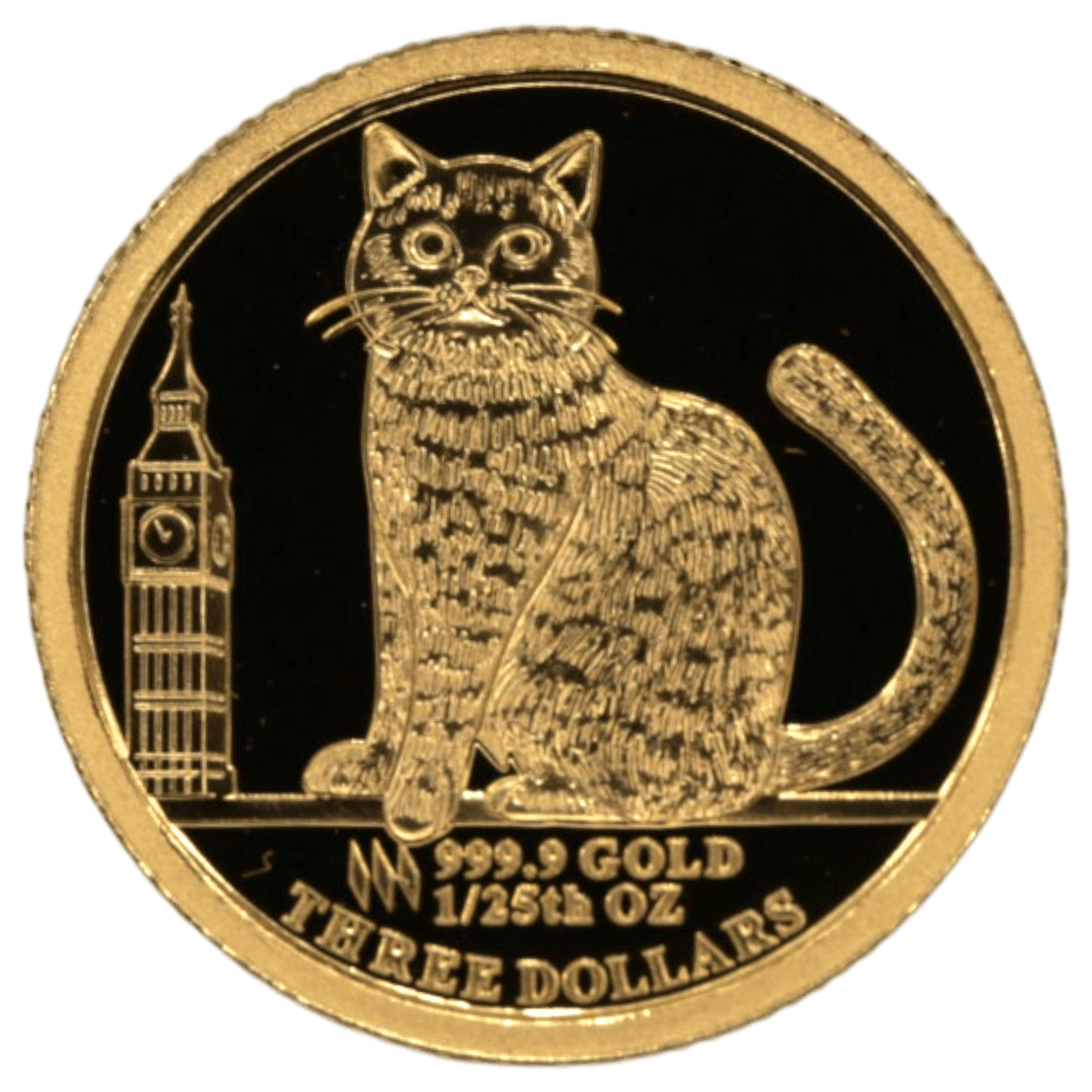 ツバル 3ドル金貨 2024年 猫と時計台 - NJ BUYER'S MARKETPLACE