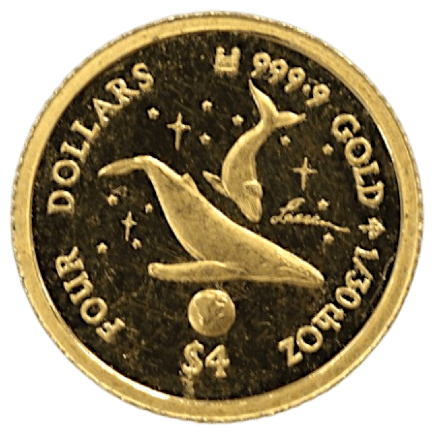 クック島 4ドル金貨 2001年 イルカの親子 - NJ BUYER'S MARKETPLACE