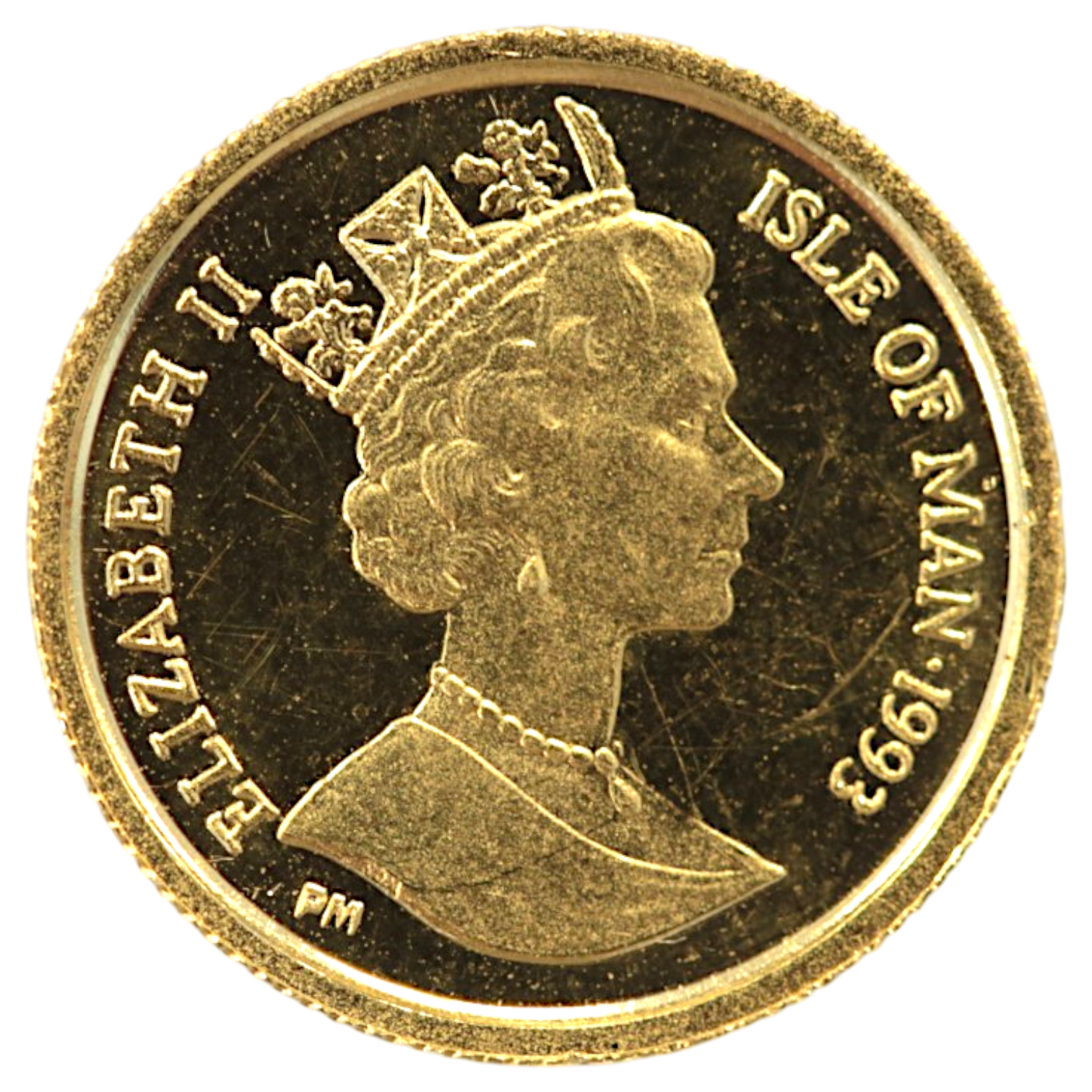 マン島 1/25クラウン金貨 1993年 ポブジョイ鋳 メインクーン