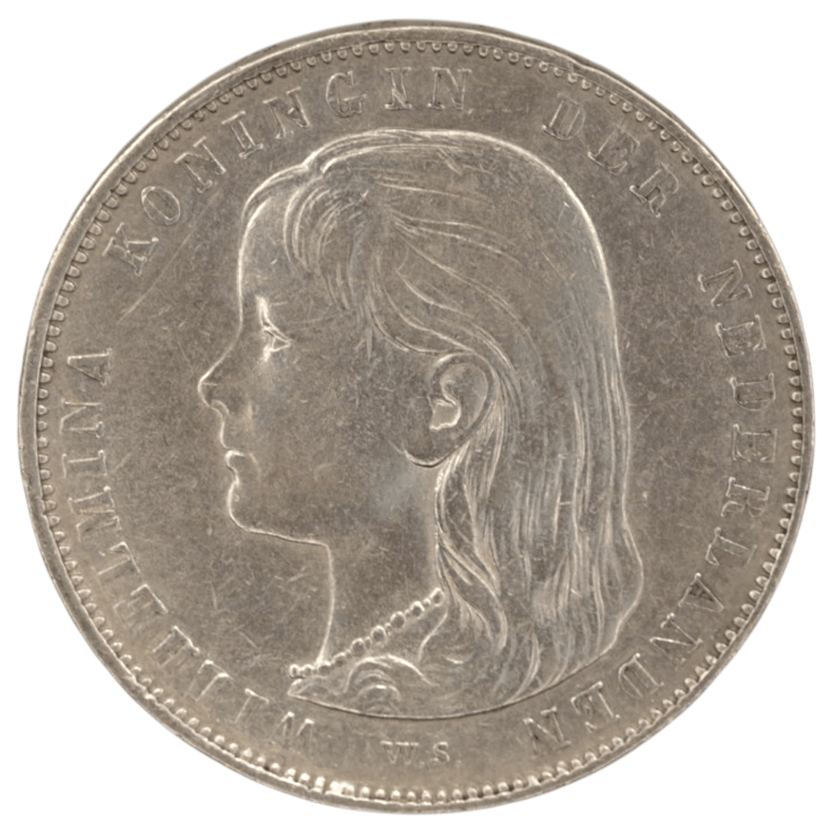 オランダ 1グルデン銀貨 1892年 ウィルヘルミナ - NJ BUYER'S MARKETPLACE