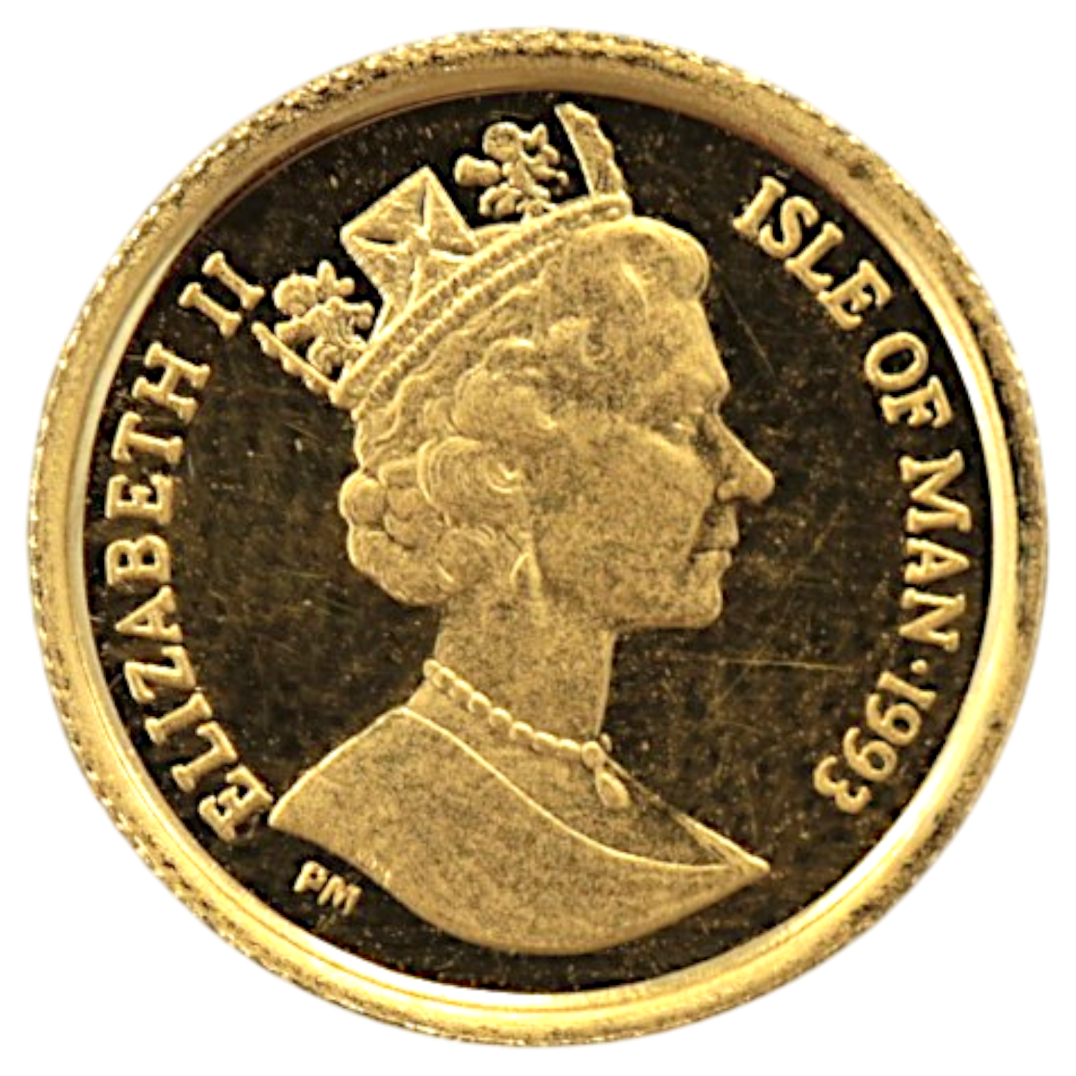 マン島 1/25クラウン金貨 1993年 ポブジョイ鋳 メインクーン