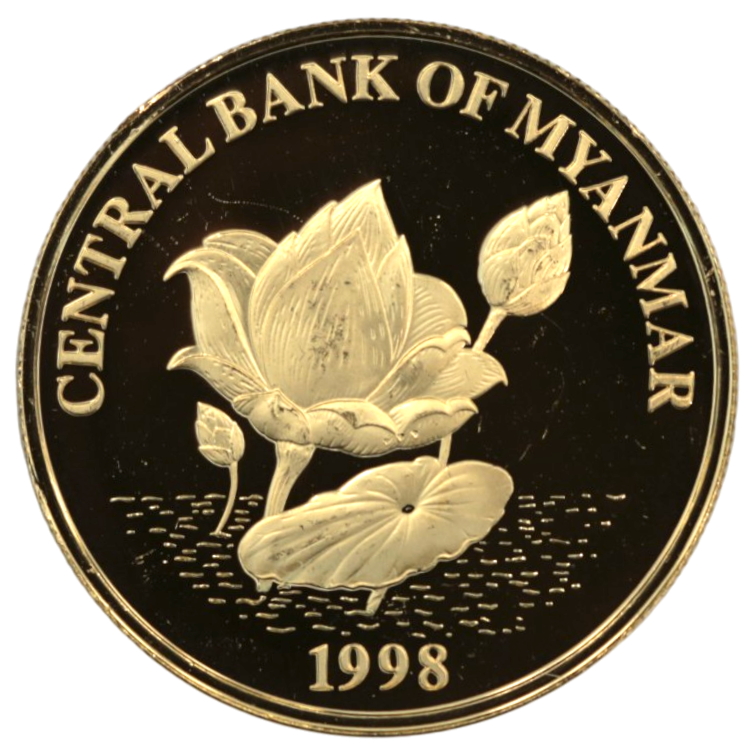 ミャンマー 5000チャット金貨 シンガポール鋳 1998年 虎