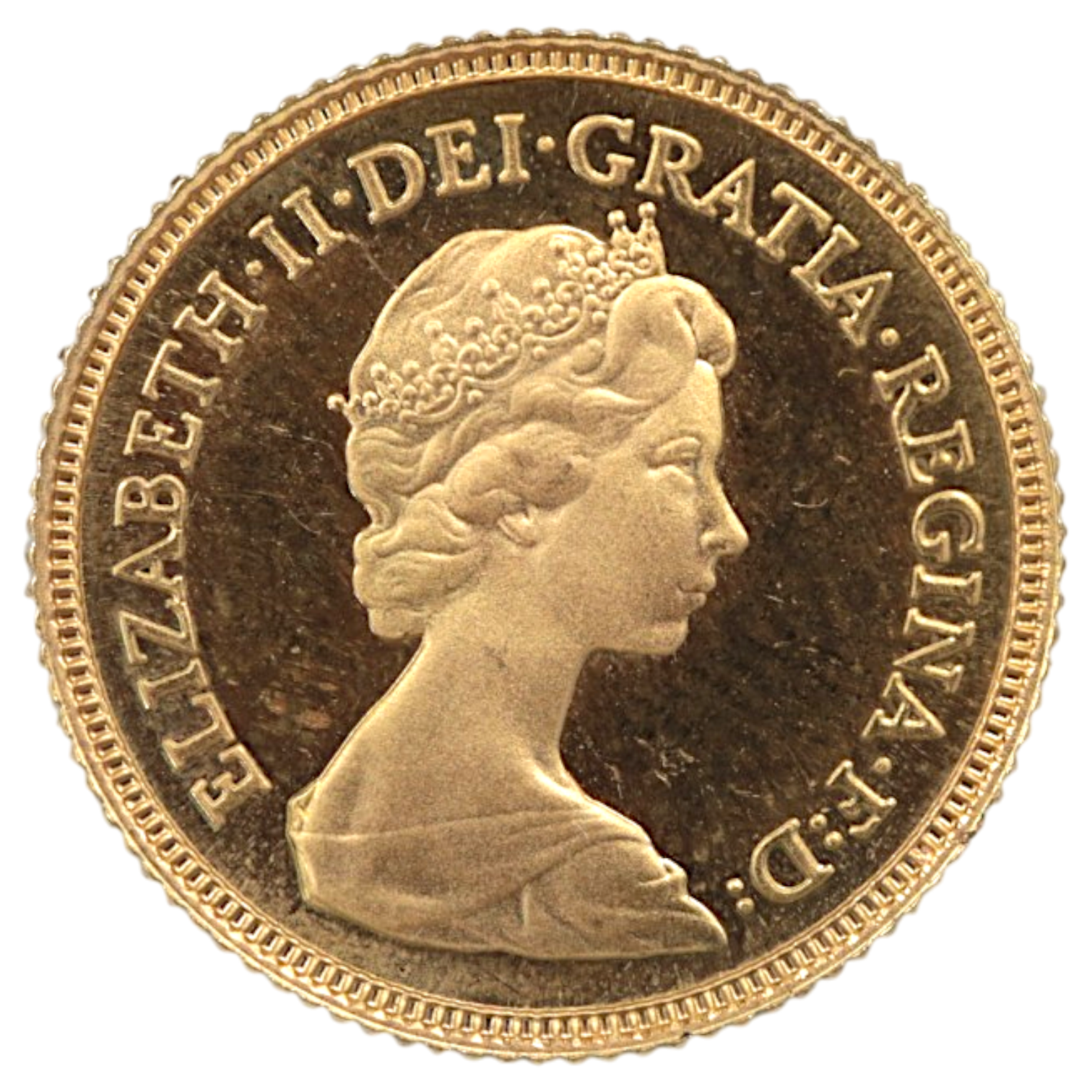 イギリス 1/2ソヴリン金貨 1980年 ロンドン鋳 エリザベス2世 聖ジョージの竜退治