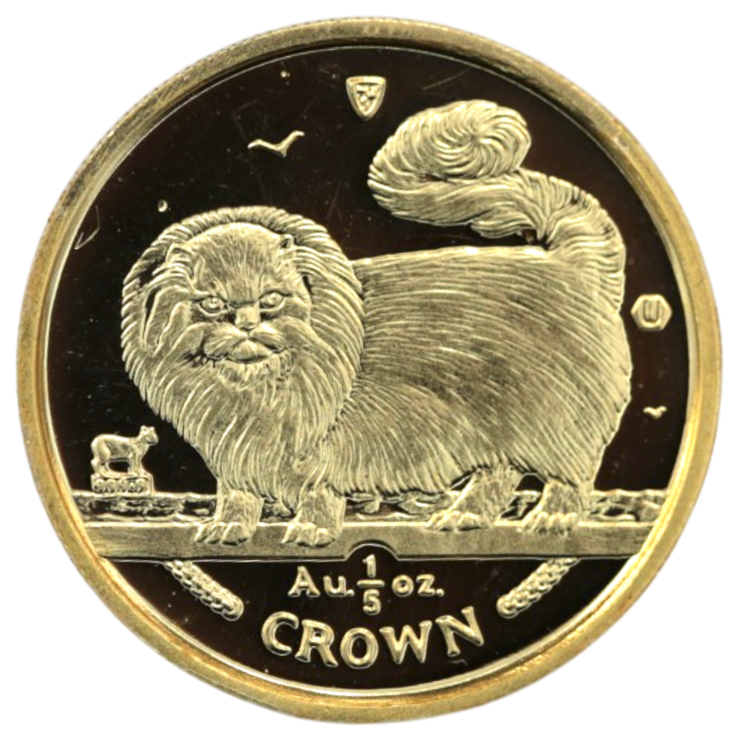 マン島 /15クラウン金貨 1997年 ポブジョイ鋳 ロングヘアードスモーク