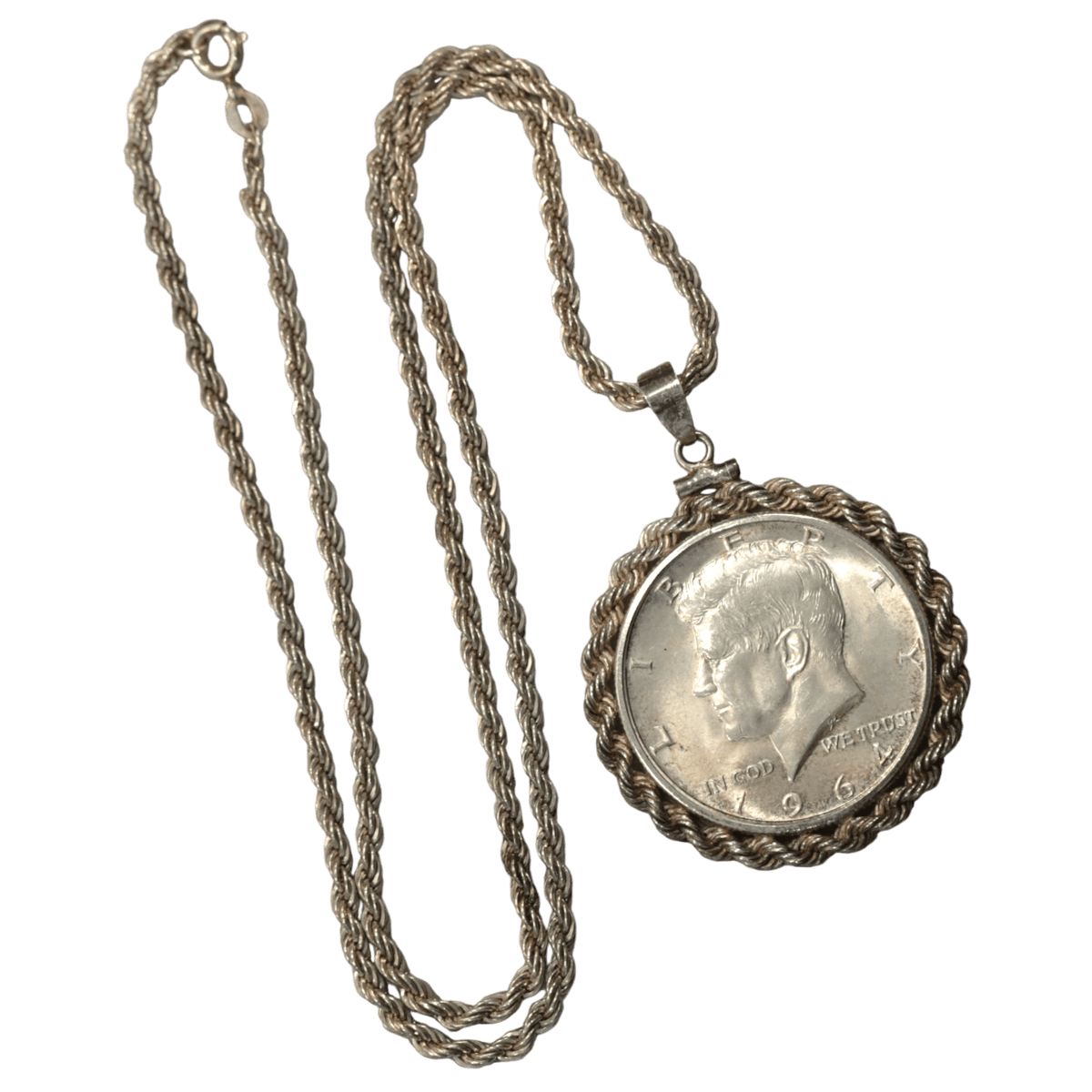 ペンダントトップ アメリカ 1/2ドル銀貨 1964年 初年号 ケネディ - NJ BUYER'S MARKETPLACE