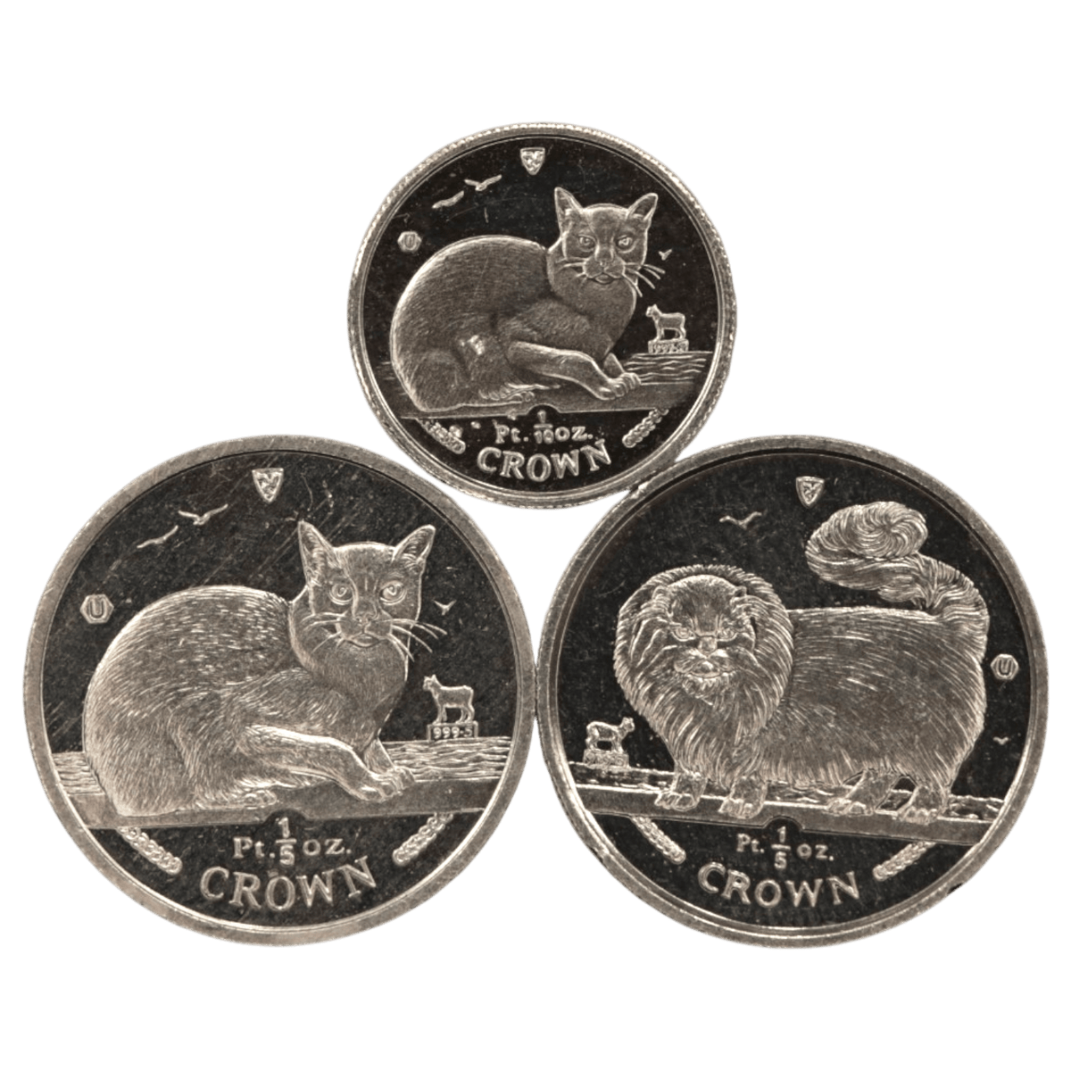 【ジャンク】 マン島 プラチナ貨 キャット 3枚セット - NJ BUYER'S MARKETPLACE