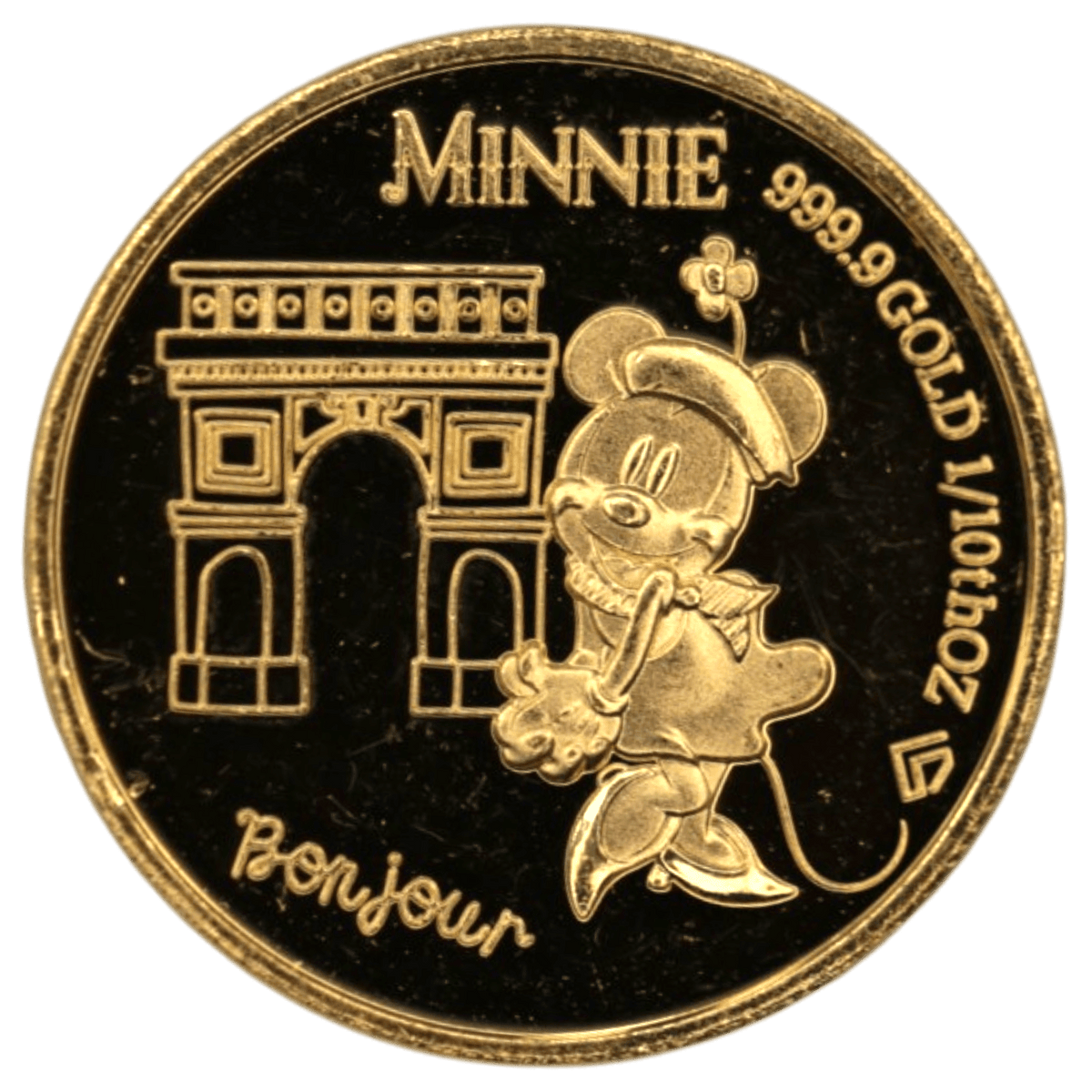 ディズニー 1/10oz金メダル ミッキーマウスとエッフェル塔 ミニーマウスとパリ凱旋門 - NJ BUYER'S MARKETPLACE