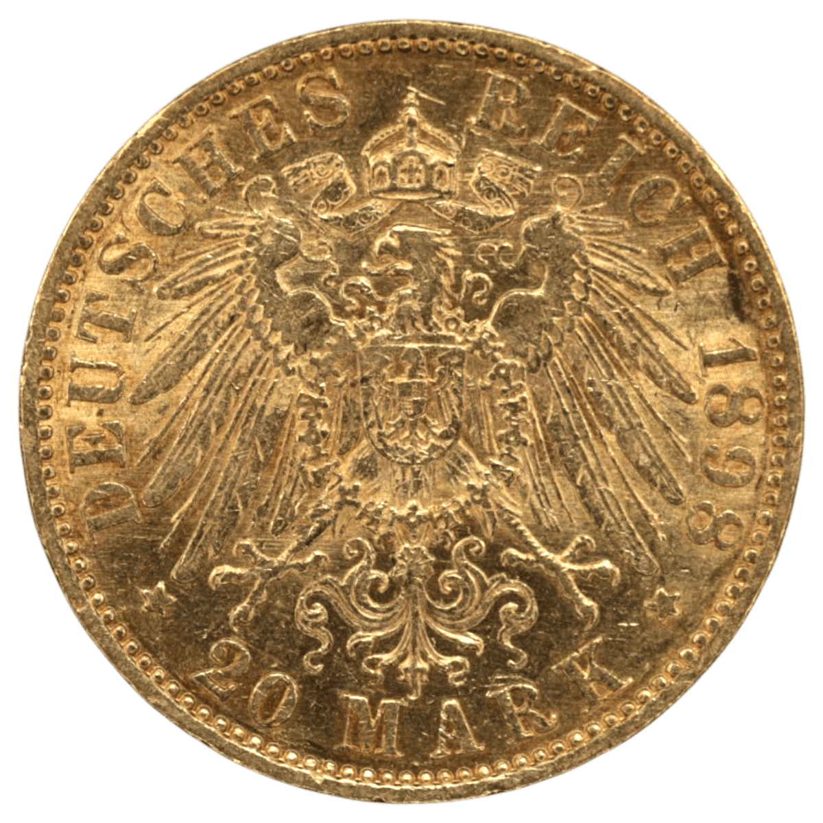 ドイツ 20マルク金貨 1898年 ベルリン鋳 ヴィルヘム2世 - NJ BUYER'S MARKETPLACE