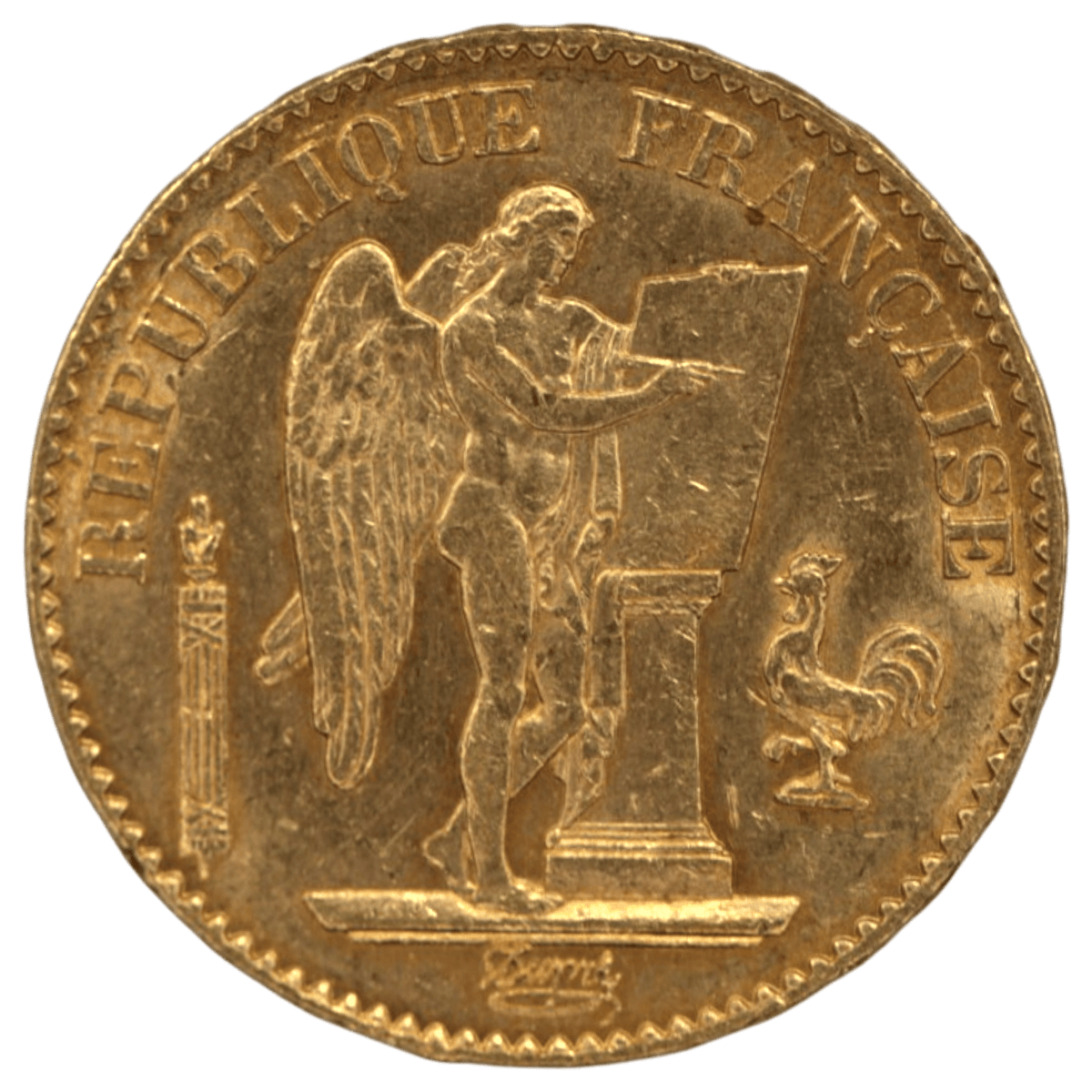 フランス 20フラン金貨 1877年 パリ鋳 法の天使 - NJ BUYER'S MARKETPLACE
